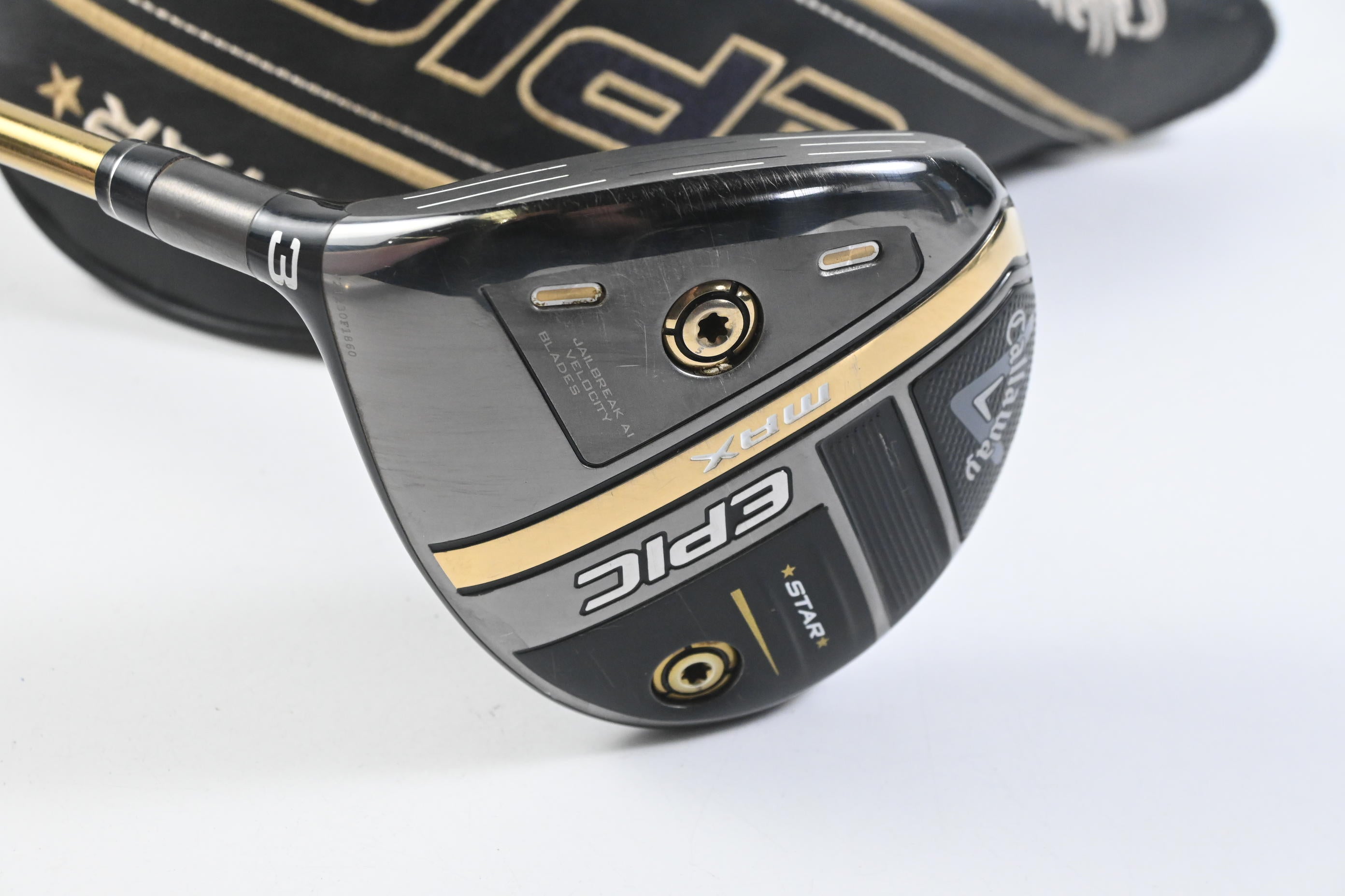 Left Hand Callaway Epic Max Star #3 Wood / 15 Degree / Senior Flex Atlas 40