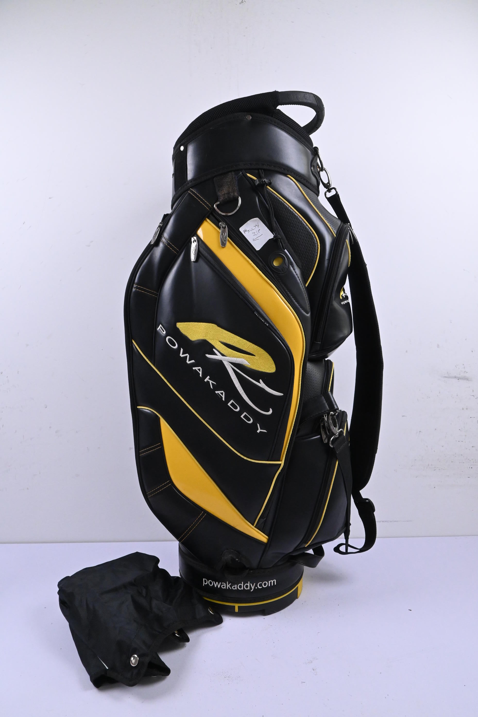 Powakaddy Cart Bag / 14-Way Divider / Black & Yellow