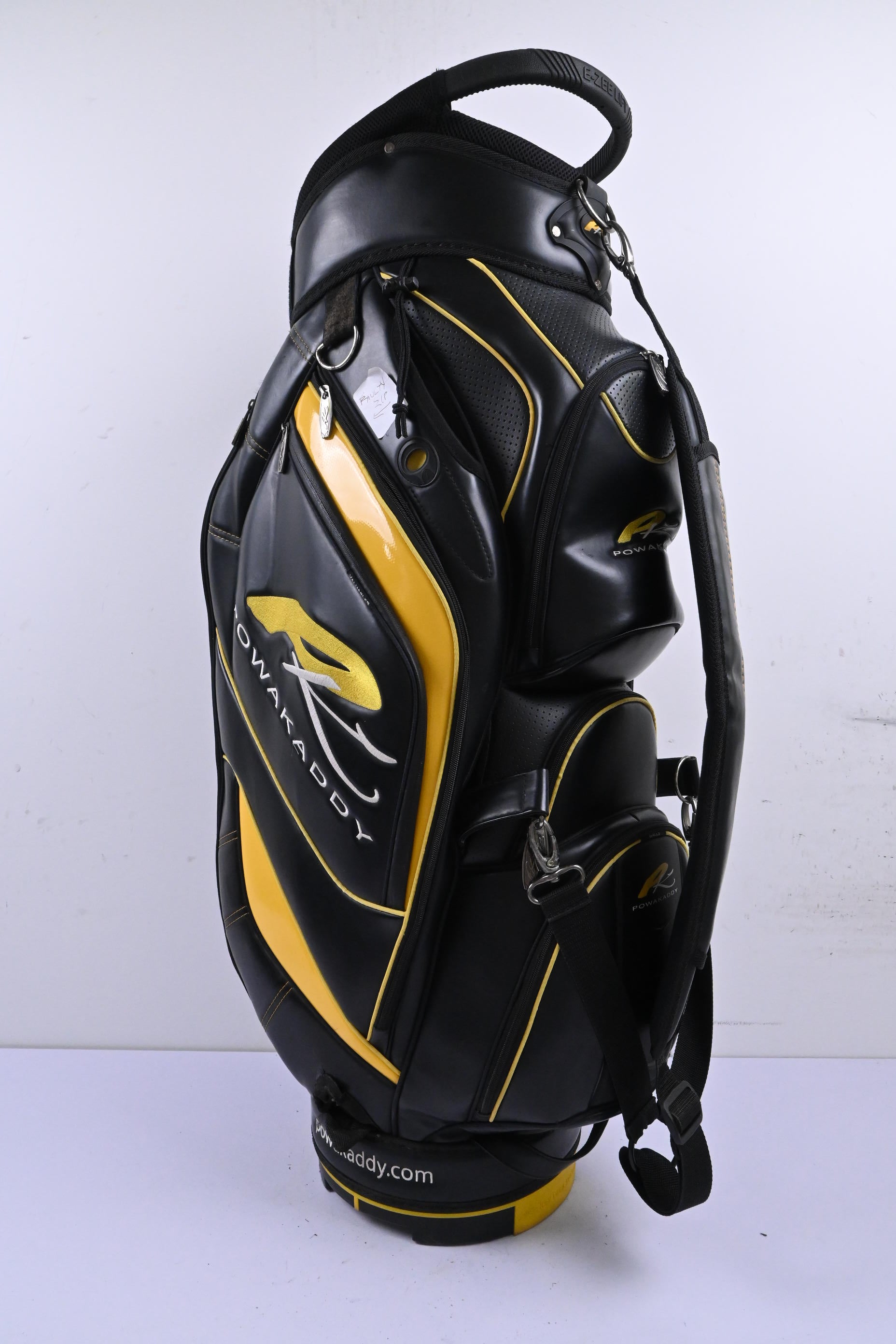 Powakaddy Cart Bag / 14-Way Divider / Black & Yellow