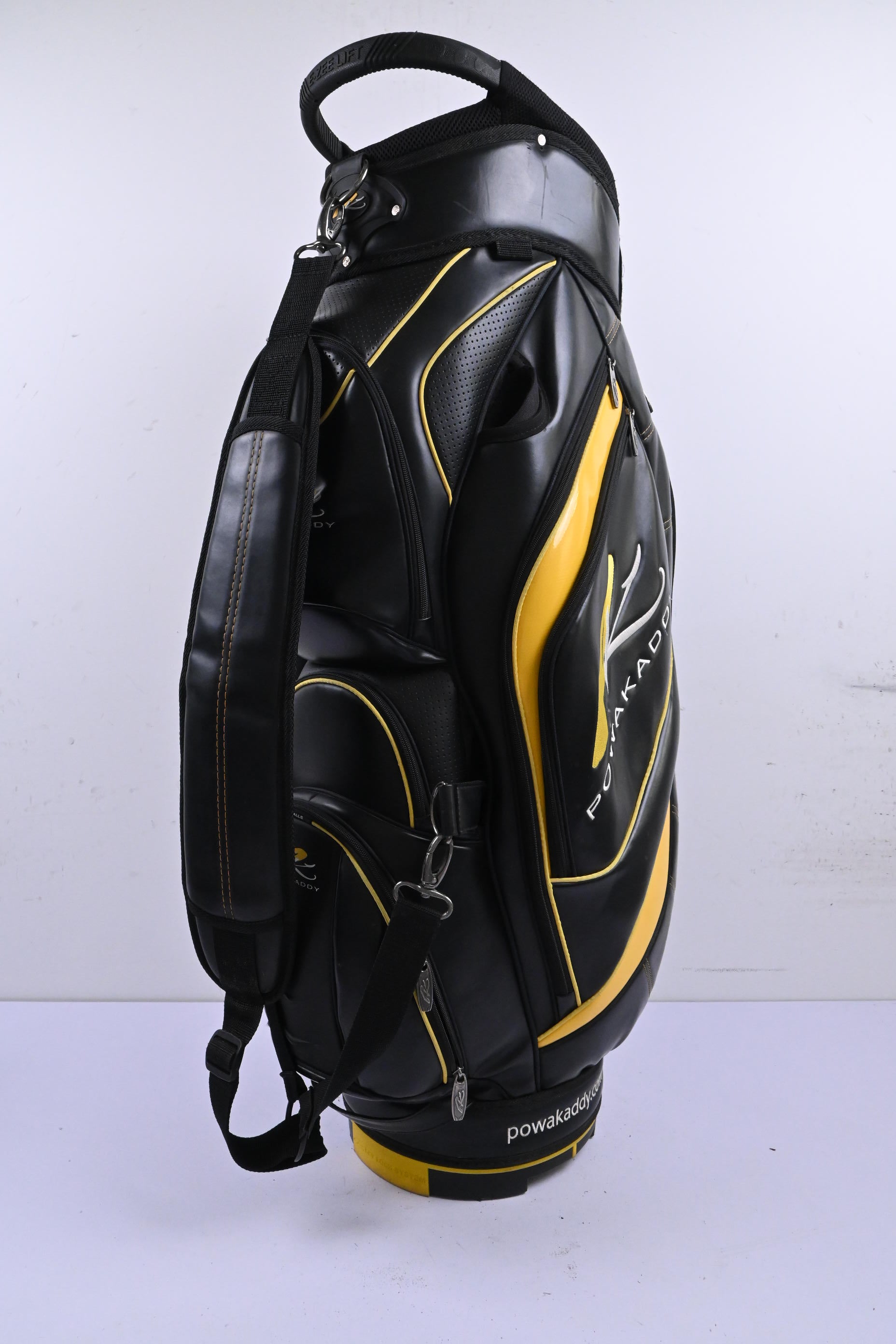 Powakaddy Cart Bag / 14-Way Divider / Black & Yellow