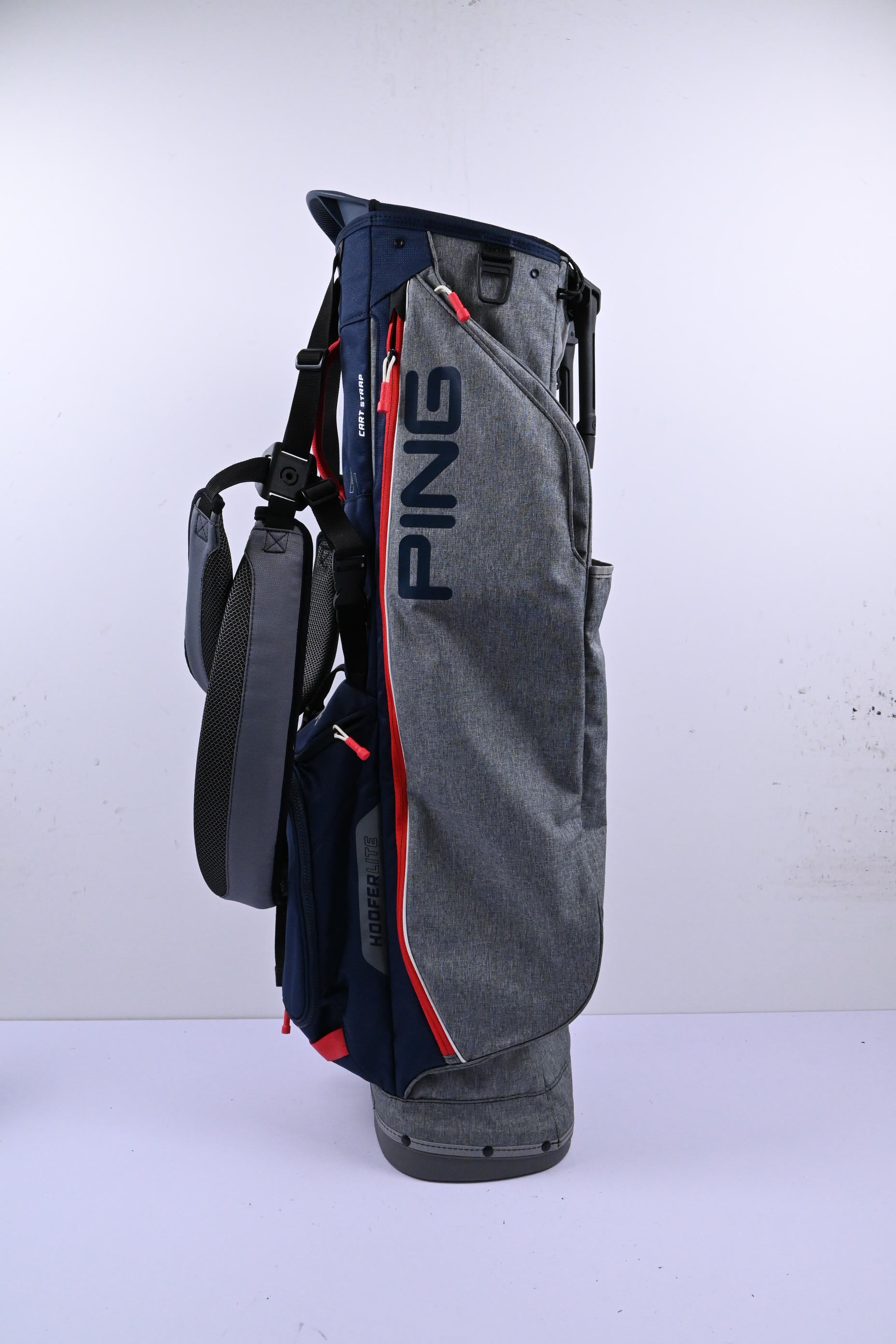 Ping Stand Bag / 4-Way Divider / Blue, Grey & Red