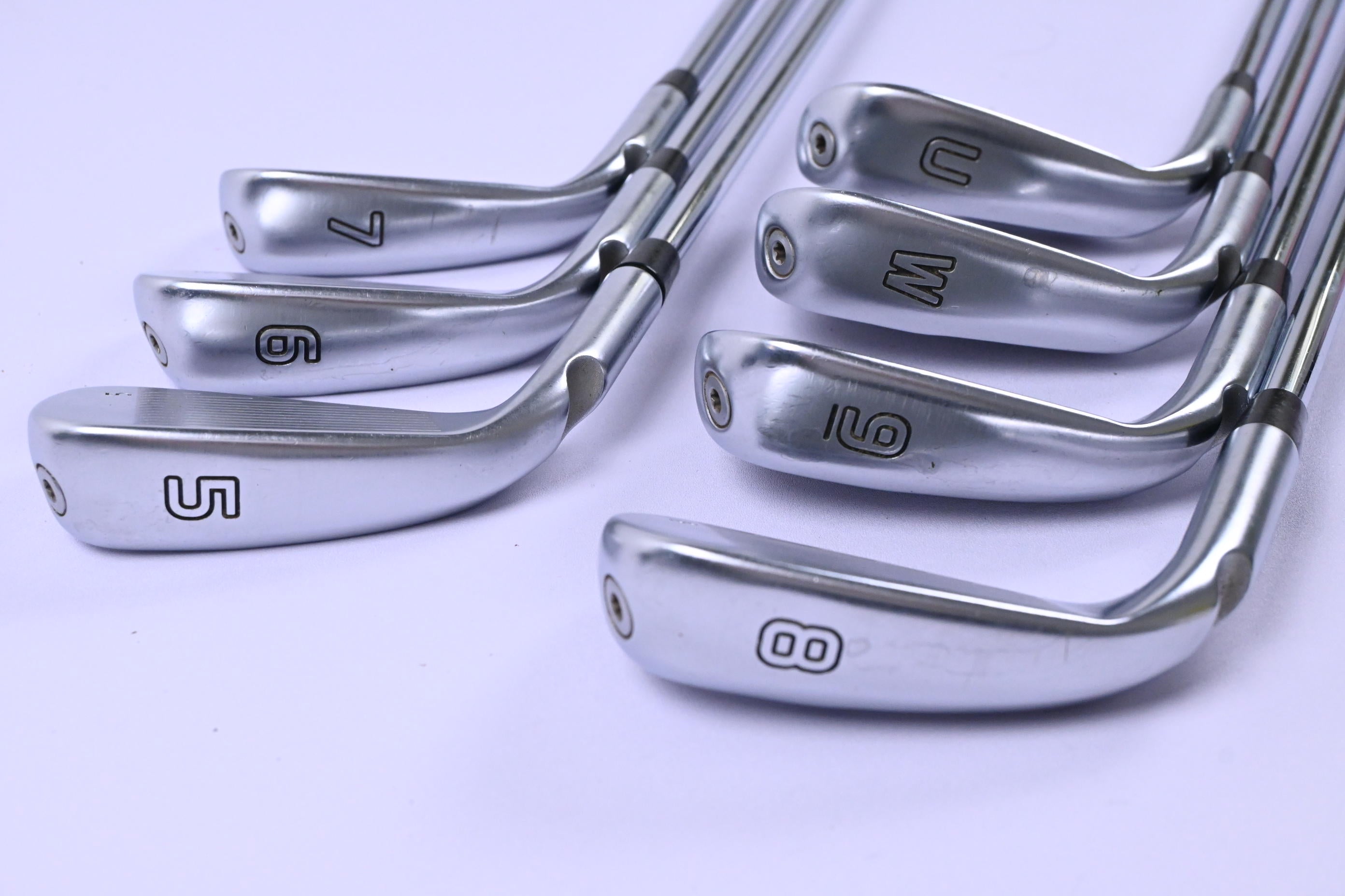 Ping G410 Irons / 5-PW+GW / Green Dot / Regular Flex Ping AWT 2.0 Shafts