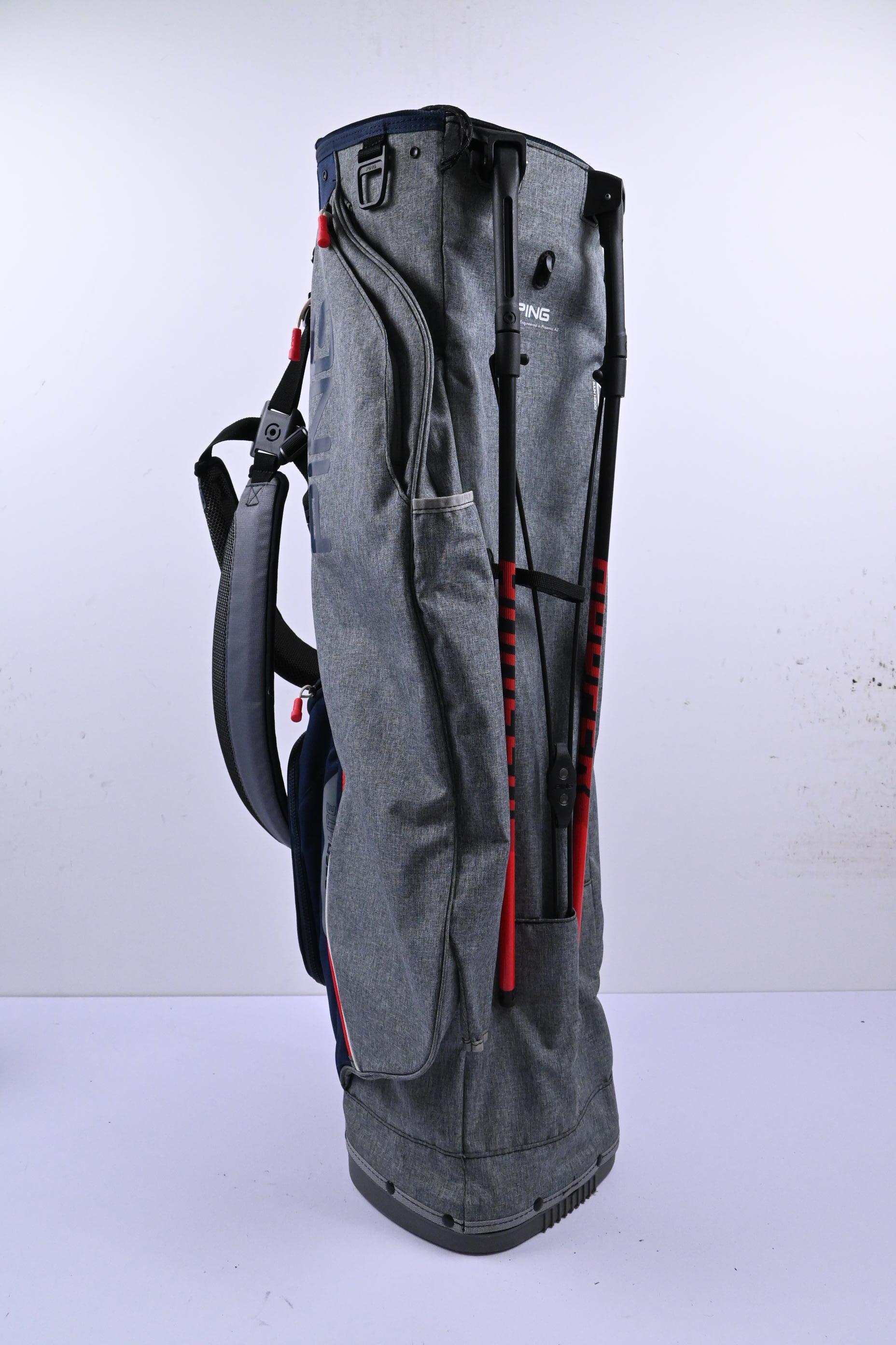 Ping Stand Bag / 4-Way Divider / Blue, Grey & Red