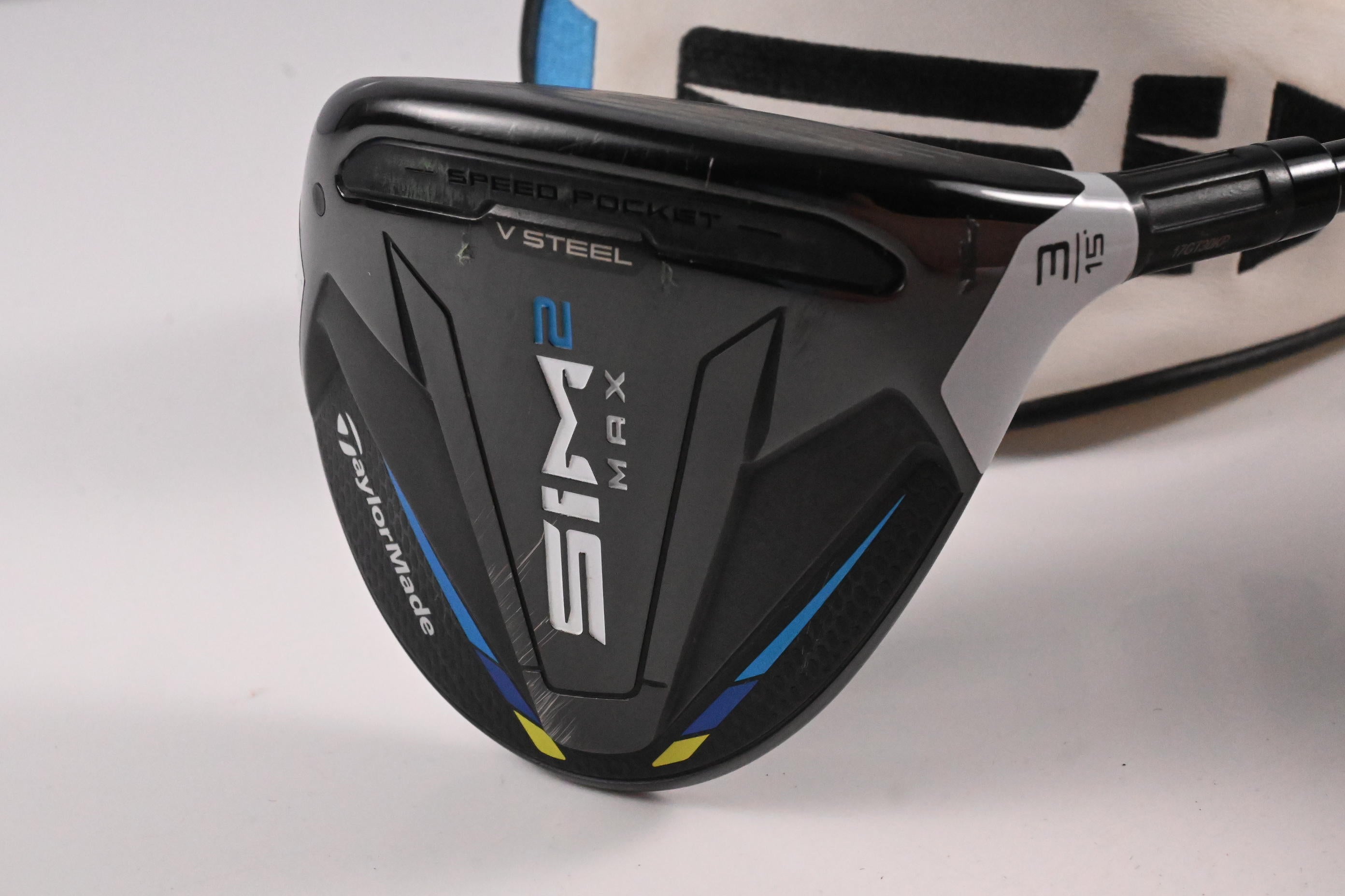 Taylormade SIM2 Max #3 Wood / 15 Degree / Stiff Flex Tensei AV RAW Blue 65 Shaft