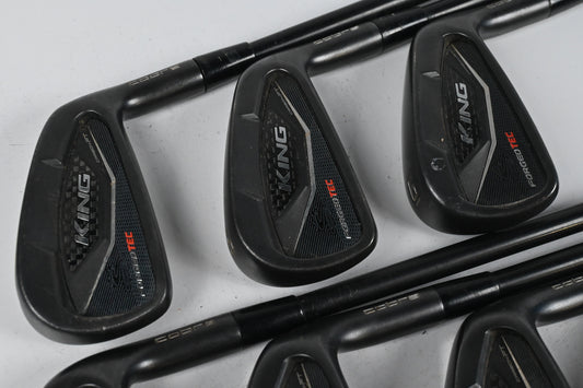 Cobra King Forged Tec Black Irons / 4-PW / Regular Flex AMT White R300 Shafts