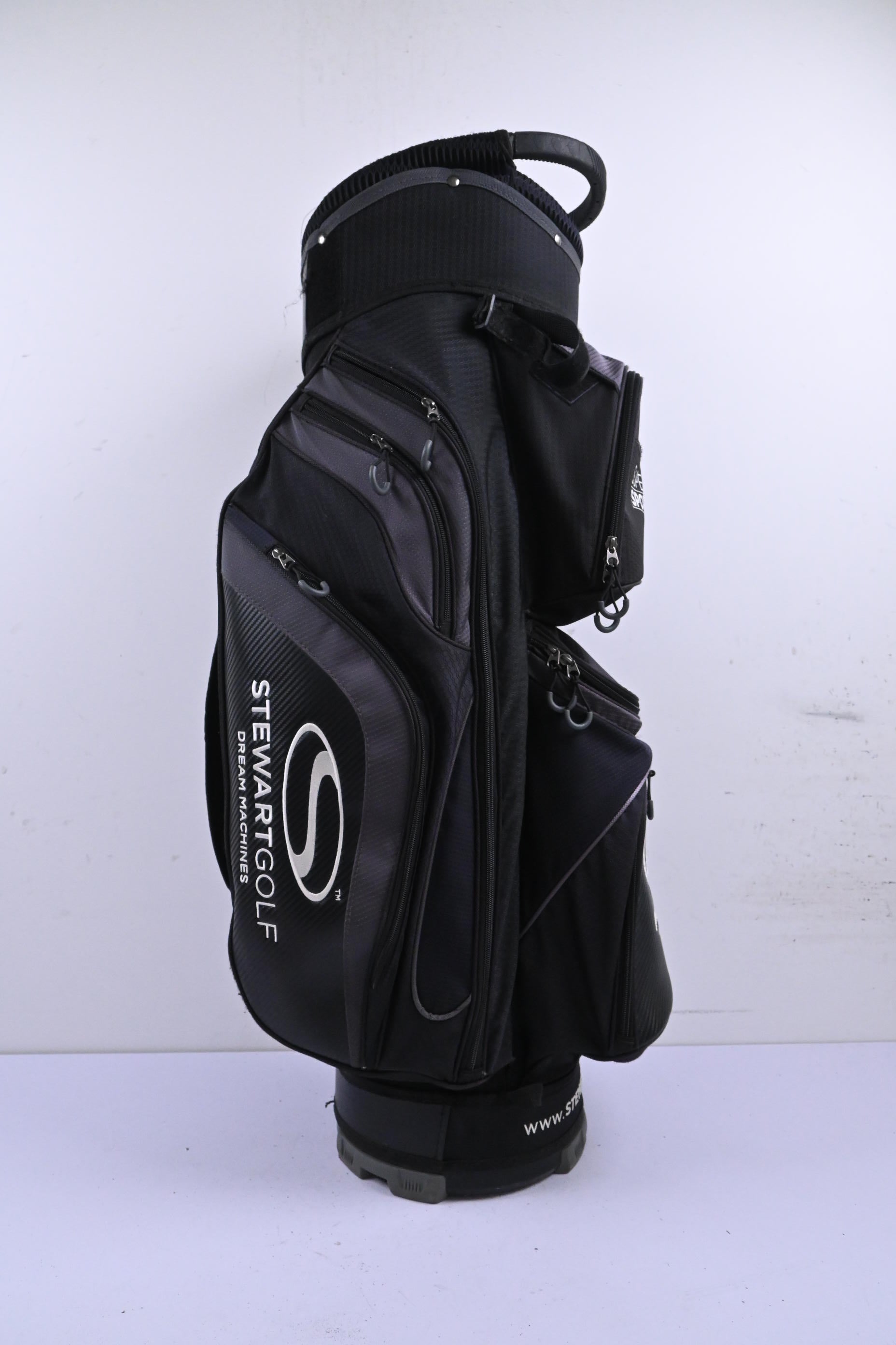 Stewart Golf Super Sport Cart Bag / 14-Way Divider / Black & Grey