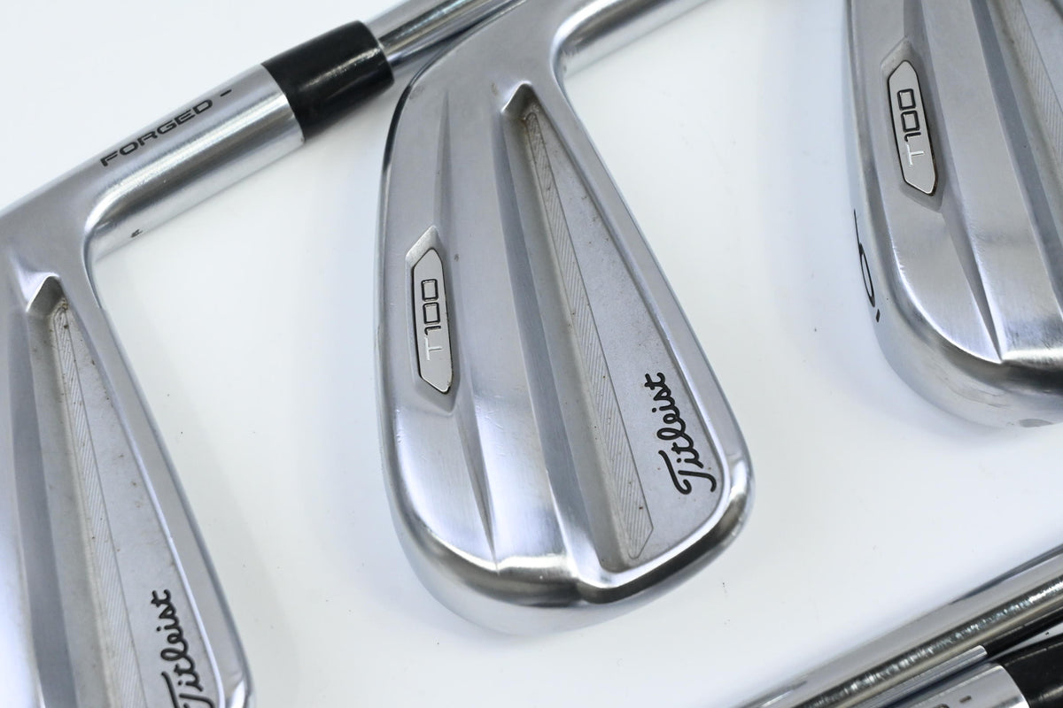 Titleist T100 2021 Irons / 4-9 / Stiff Flex Project X Rifle Shafts