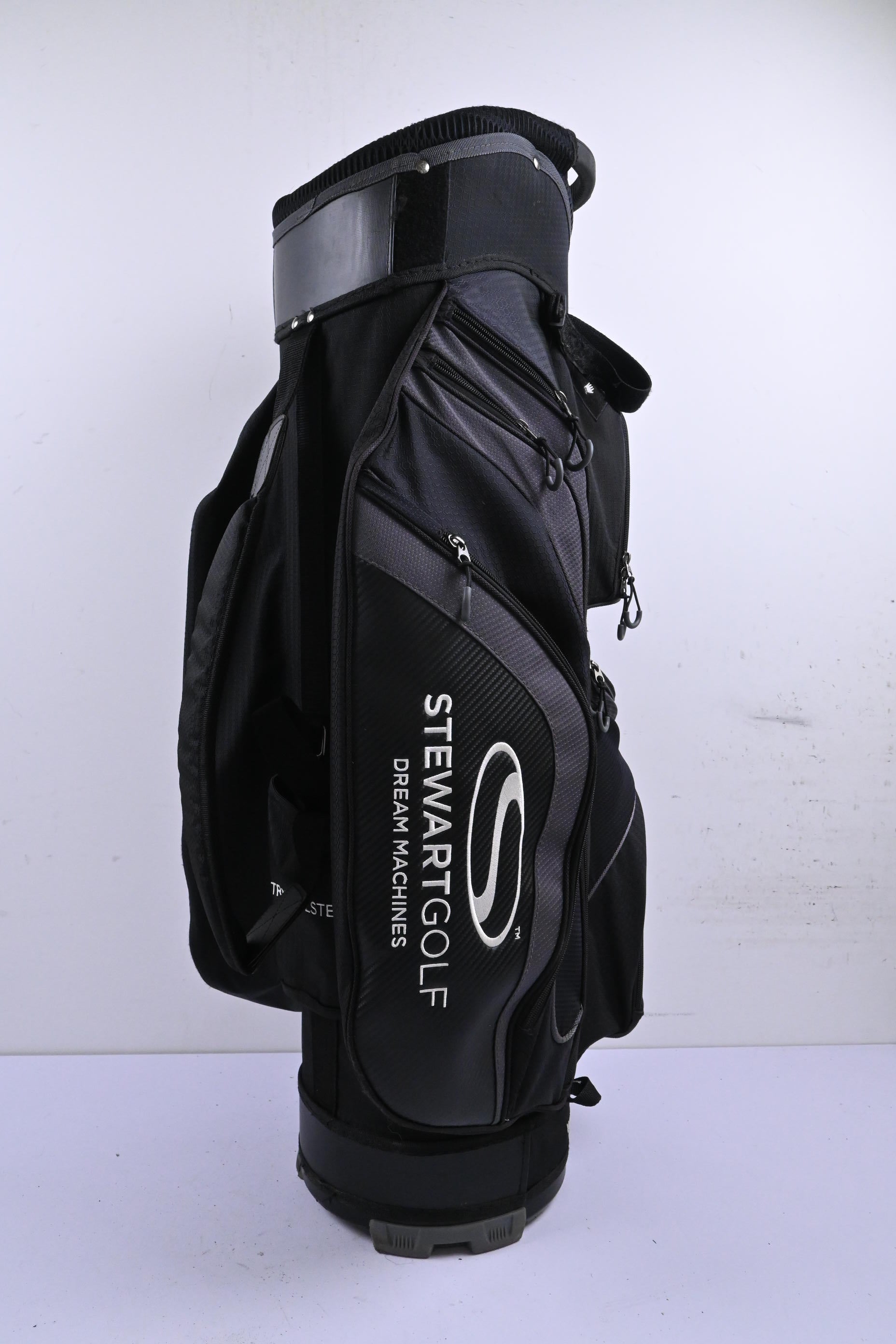Stewart Golf Super Sport Cart Bag / 14-Way Divider / Black & Grey