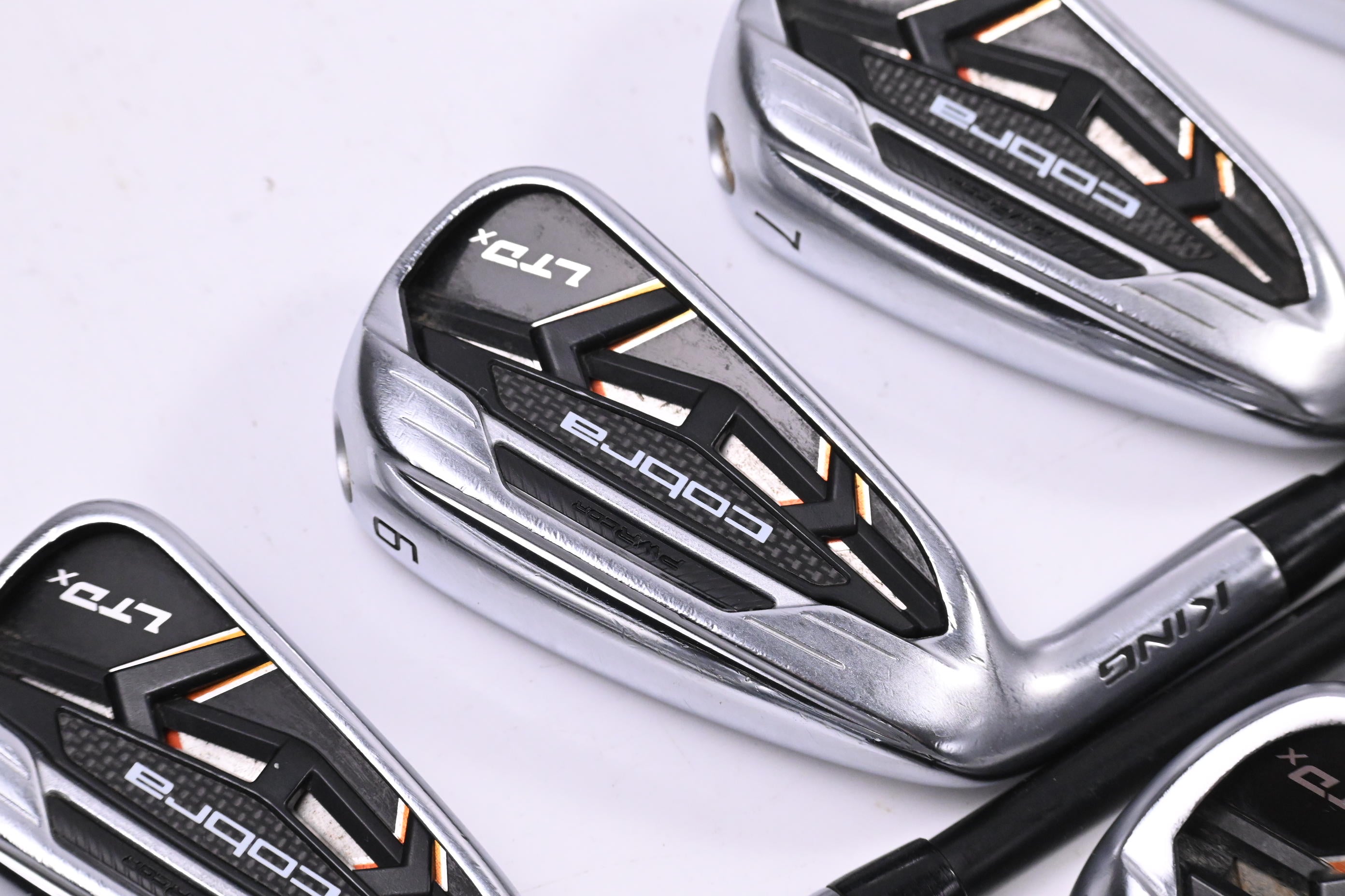 Left Hand Cobra LTDx Irons / 5-PW+GW+SW / Regular Flex KBS PGI 75 Shafts