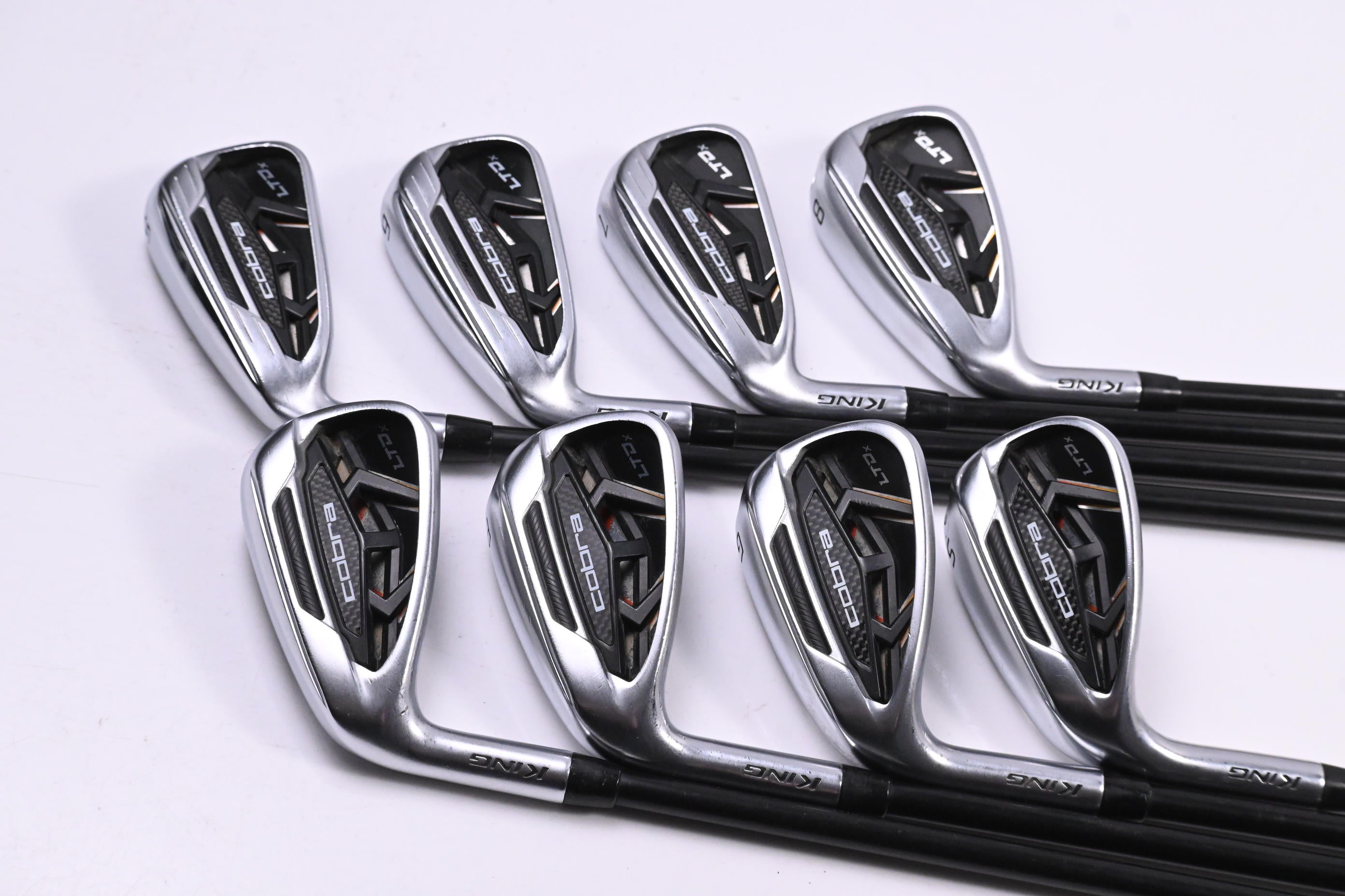 Left Hand Cobra LTDx Irons / 5-PW+GW+SW / Regular Flex KBS PGI 75 Shafts