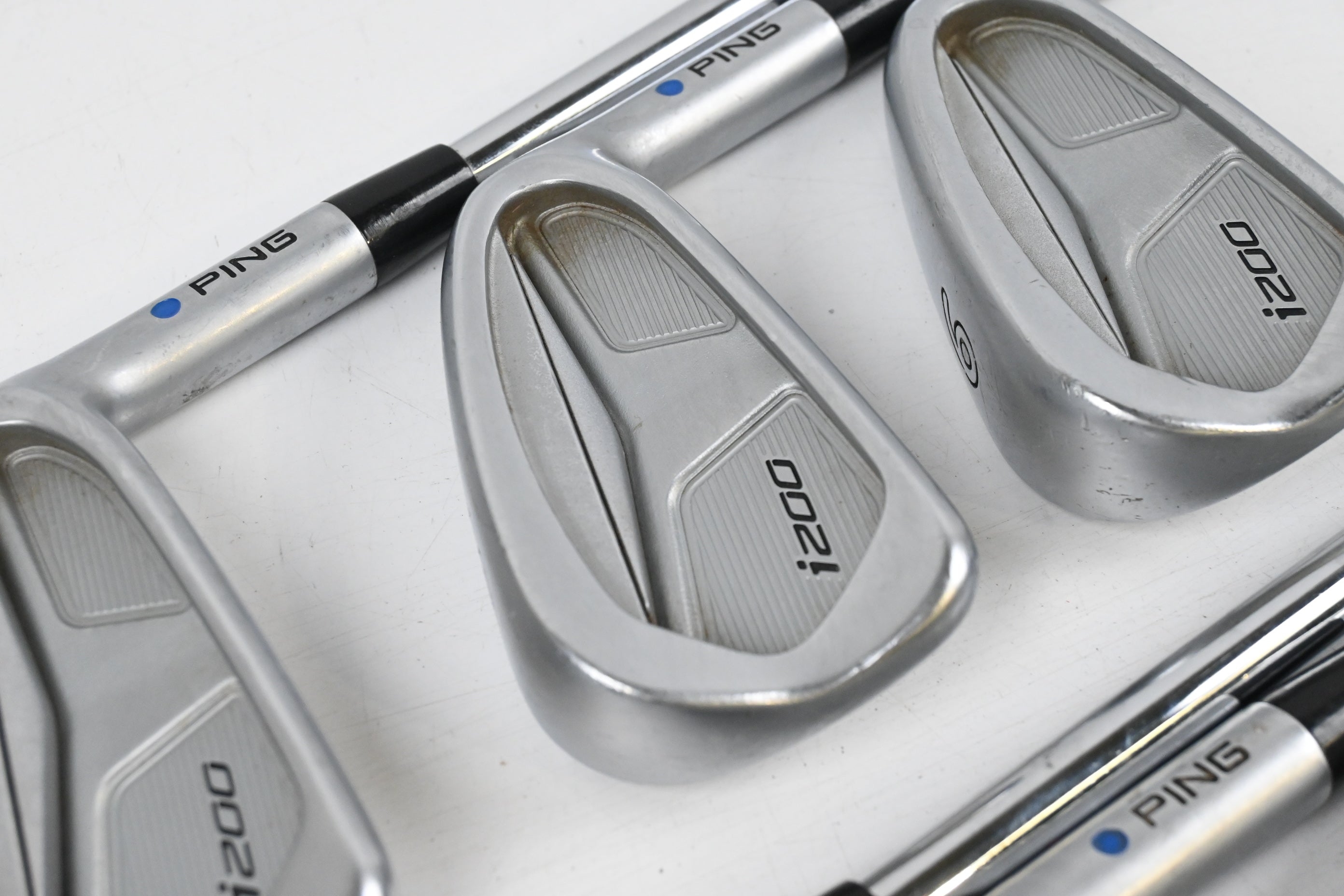 Ping i200 Irons / 4-PW / Blue Dot / Stiff Flex Ping AWT 2.0 Steel Shafts