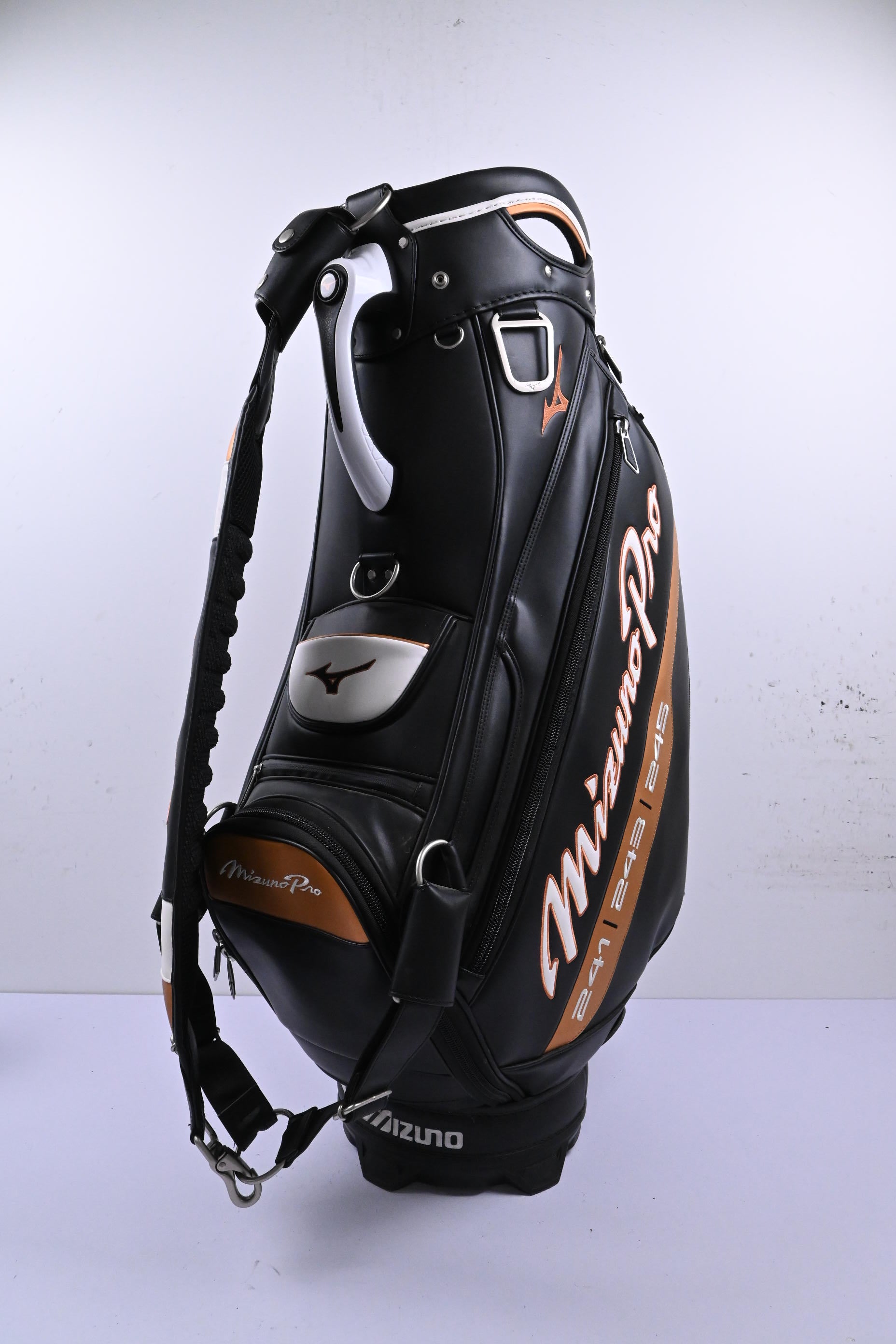 Mizuno Pro Tour Staff Bag / 6-Way Divider / Black & Copper