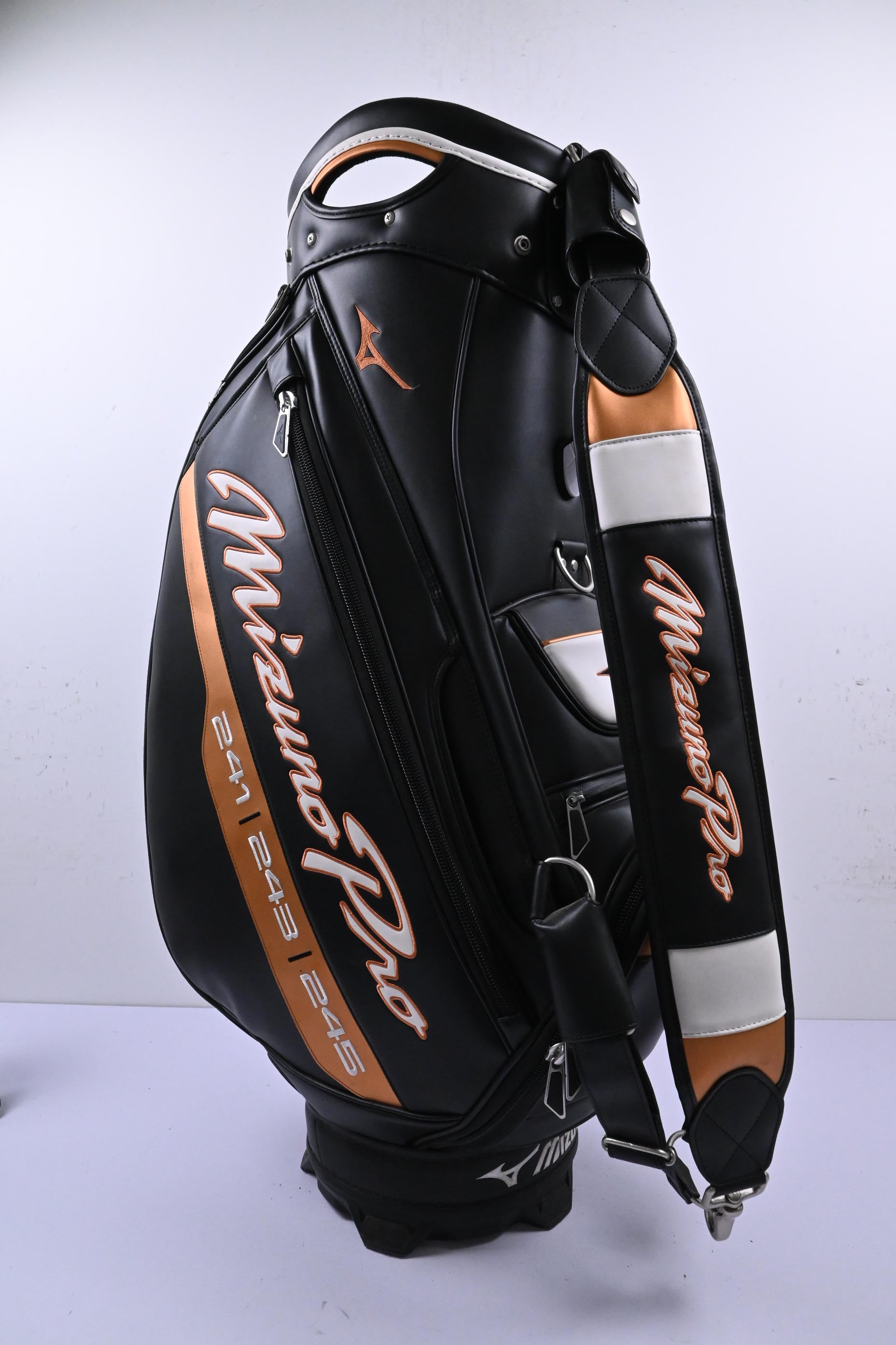 Mizuno Pro Tour Staff Bag / 6-Way Divider / Black & Copper