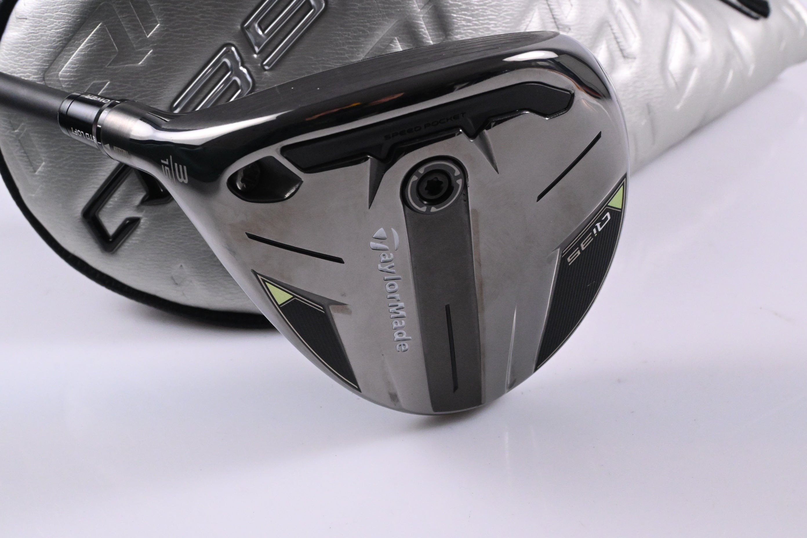 Left Hand Taylormade Qi35 #3 Wood / 15 Degree / Stiff Flex Vanquish 5 Shaft