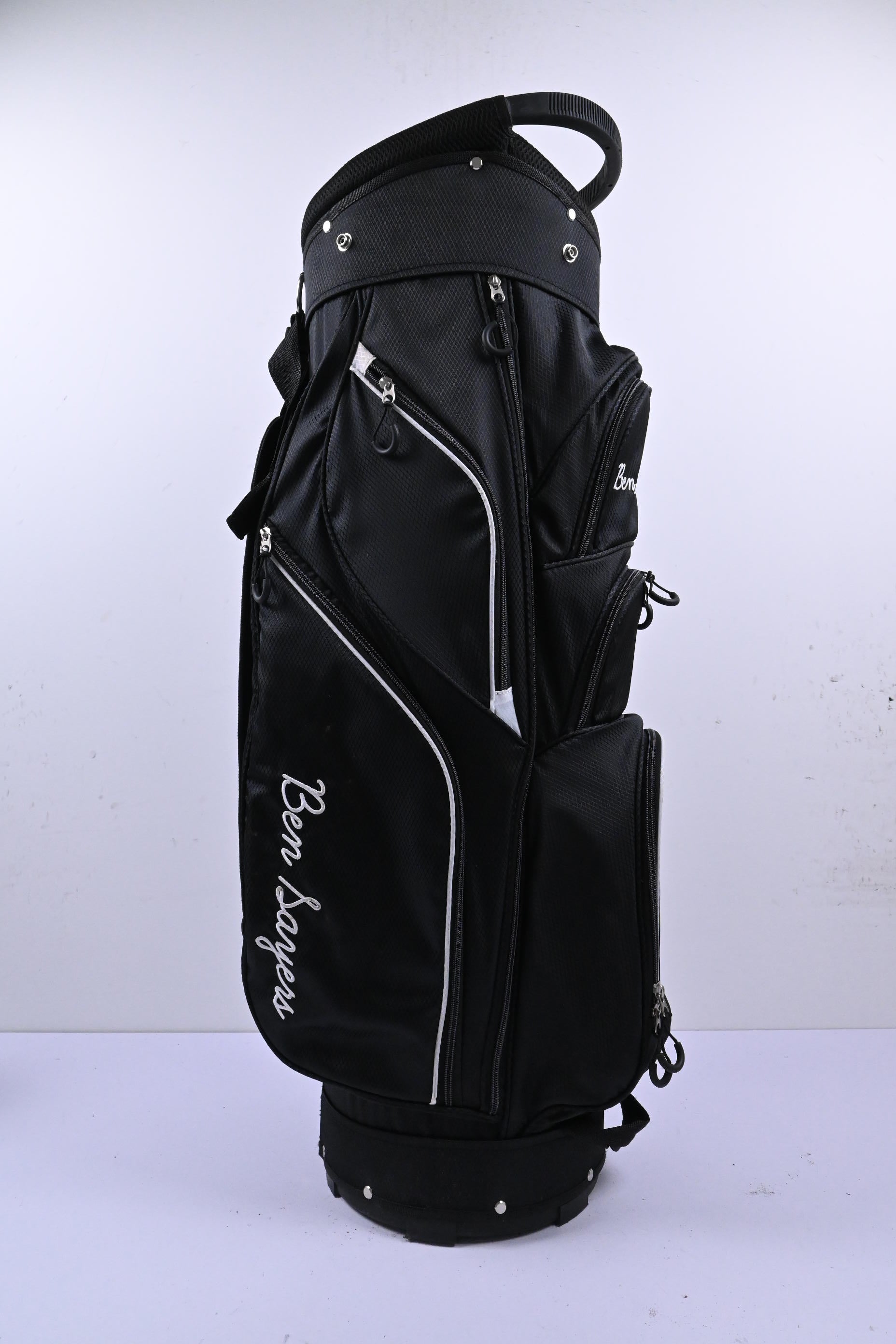 Ben Sayers Cart Bag / 14-Way Divider / Black & White