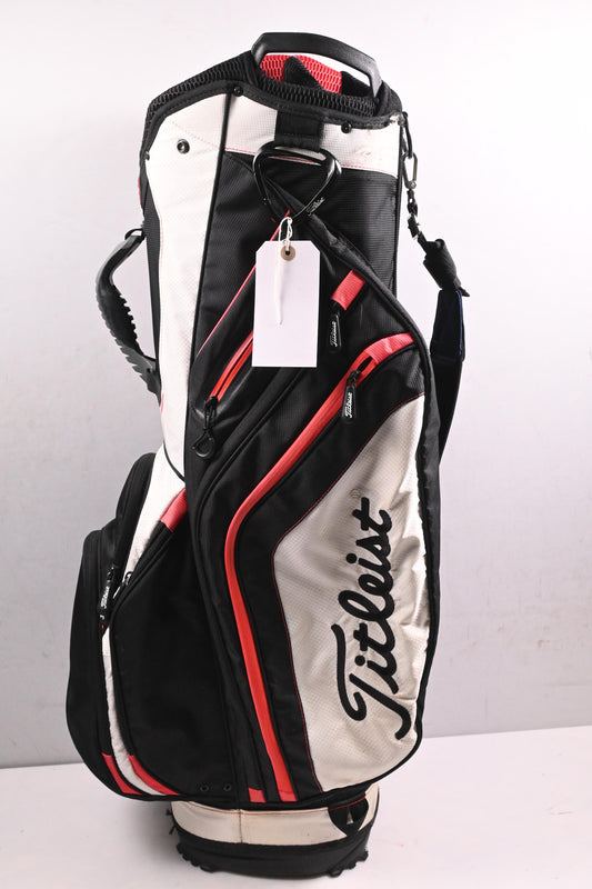 Titleist Cart Bag / 14-Way Divider / Black, White, Red