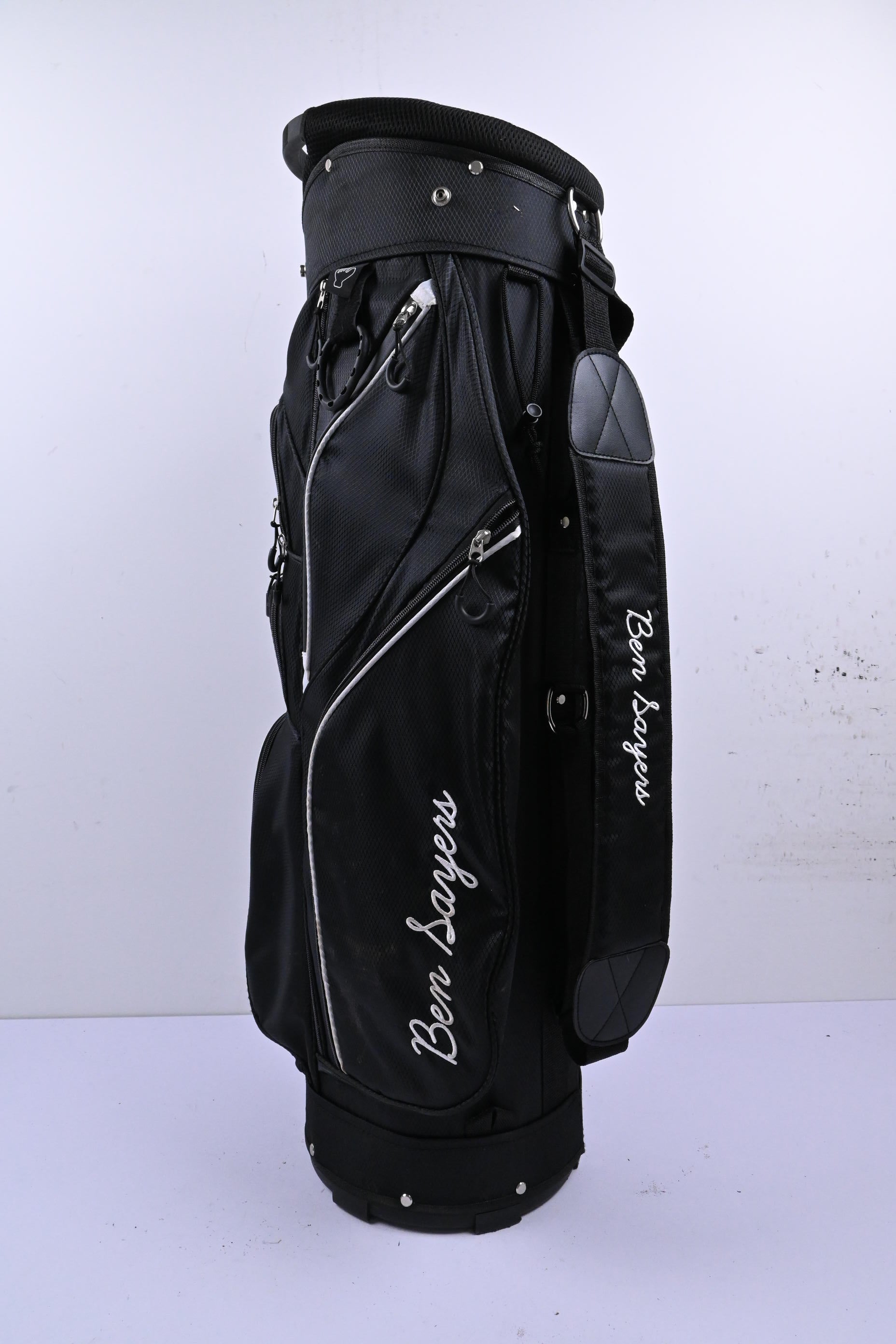 Ben Sayers Cart Bag / 14-Way Divider / Black & White