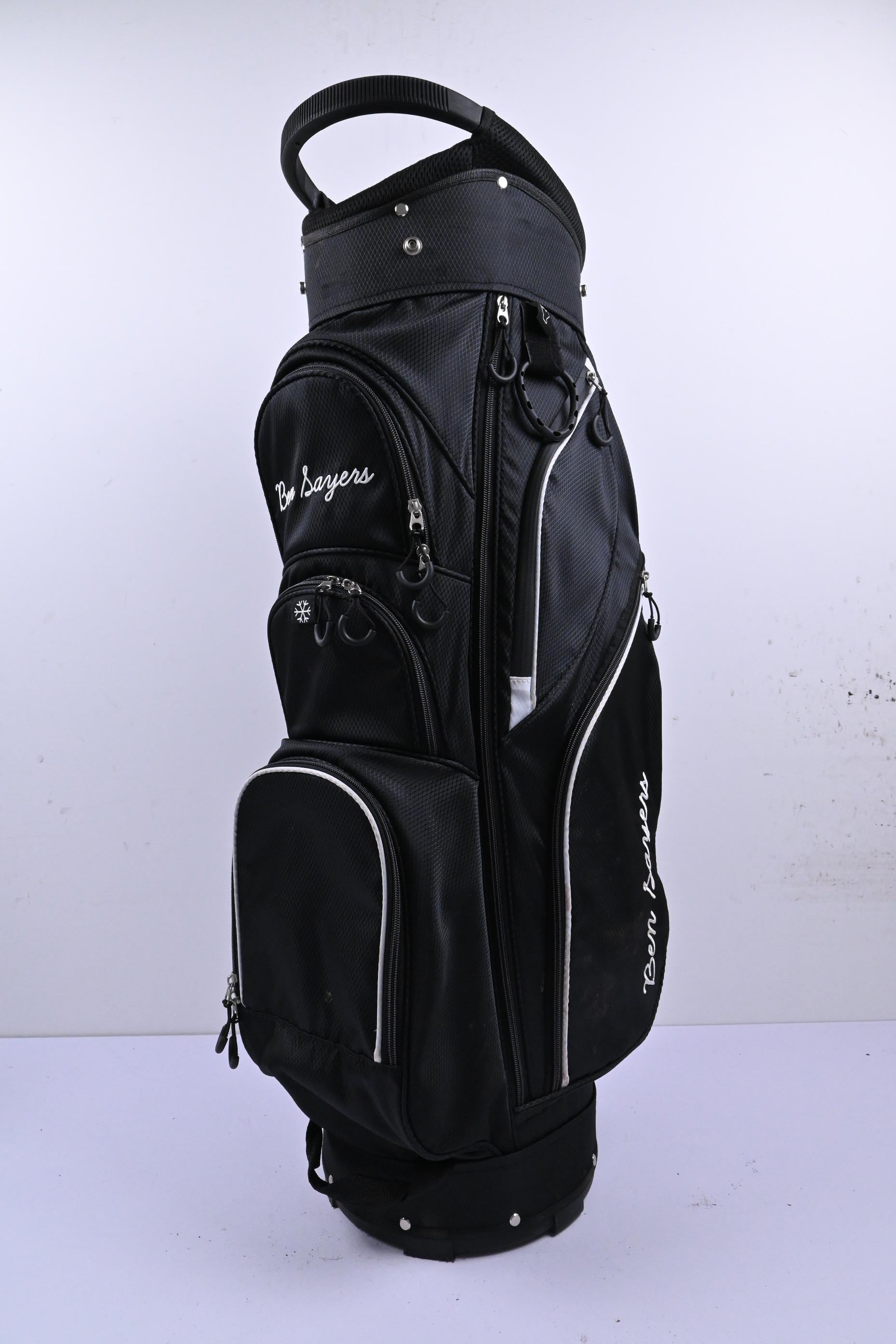 Ben Sayers Cart Bag / 14-Way Divider / Black & White