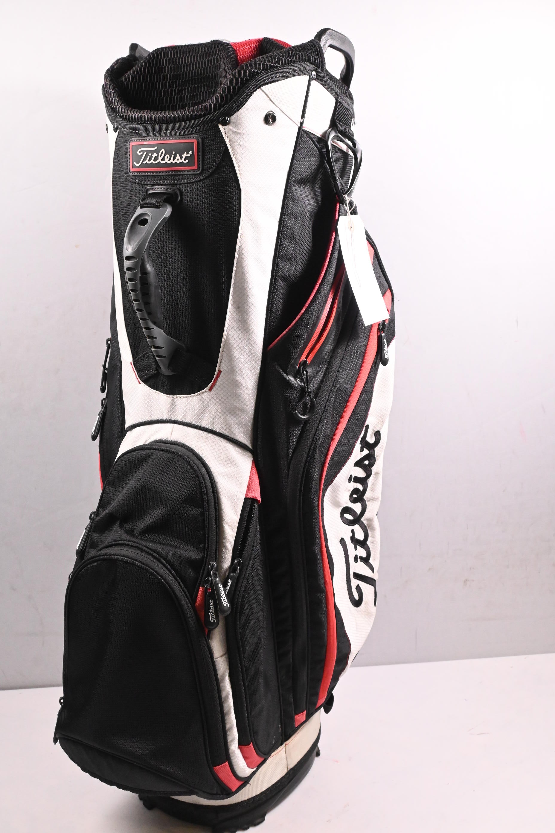 Titleist Cart Bag / 14-Way Divider / Black, White, Red