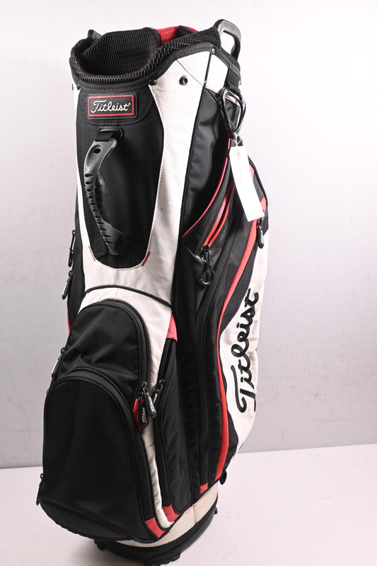 Titleist Cart Bag / 14-Way Divider / Black, White, Red