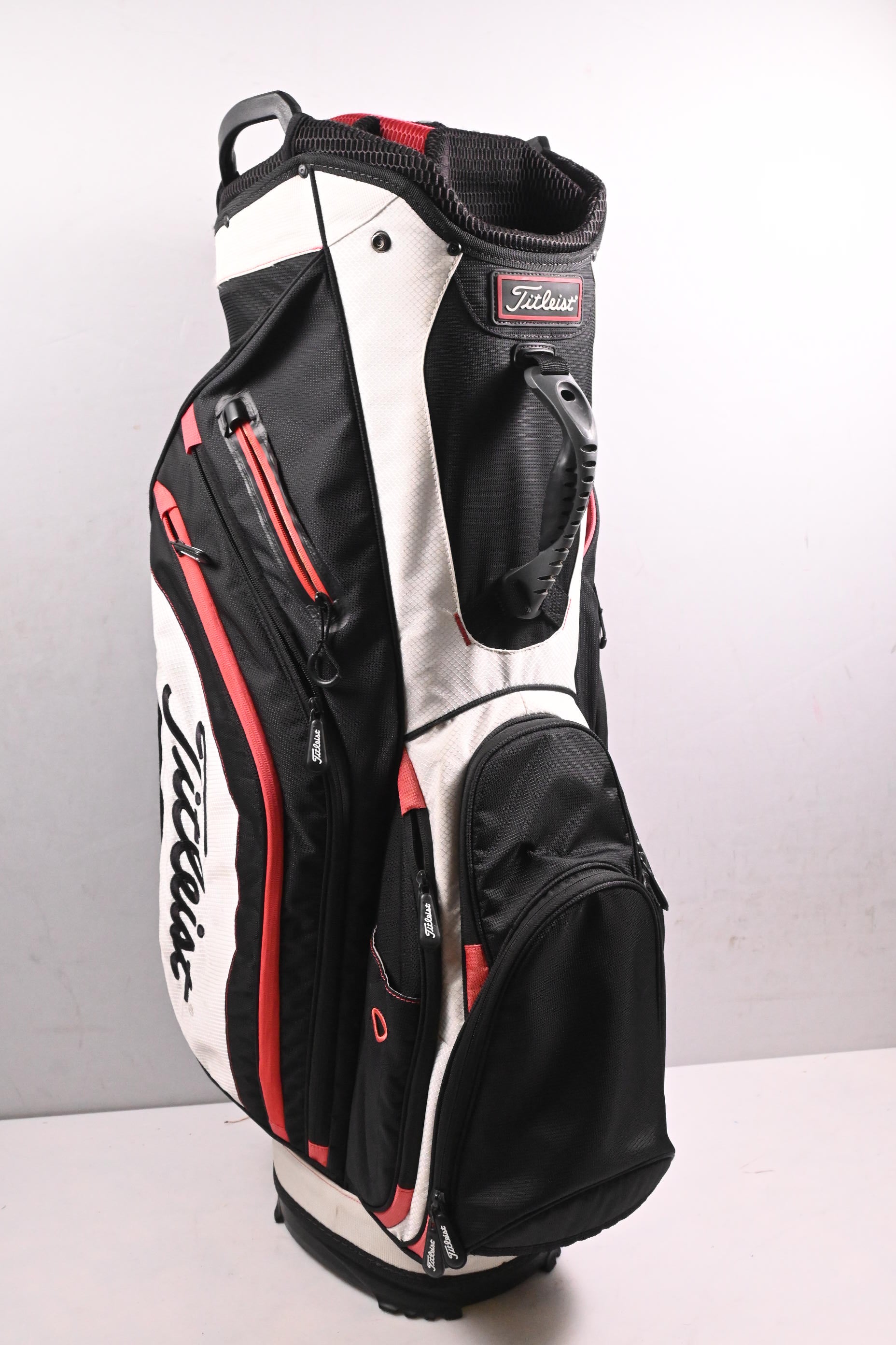 Titleist Cart Bag / 14-Way Divider / Black, White, Red