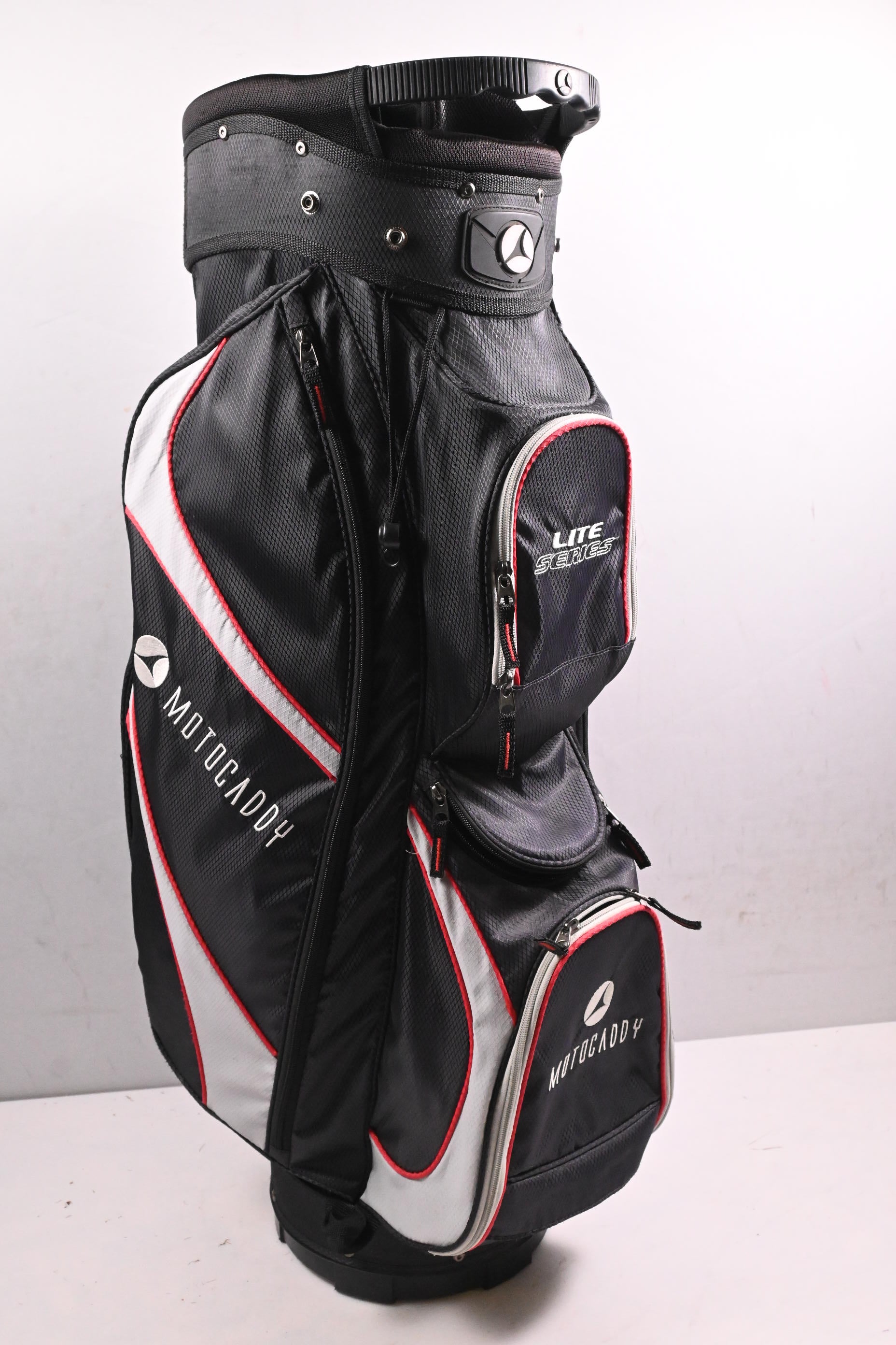 Motocaddy Lite Series Cart Bag / 14-Way Divider / Black, Grey