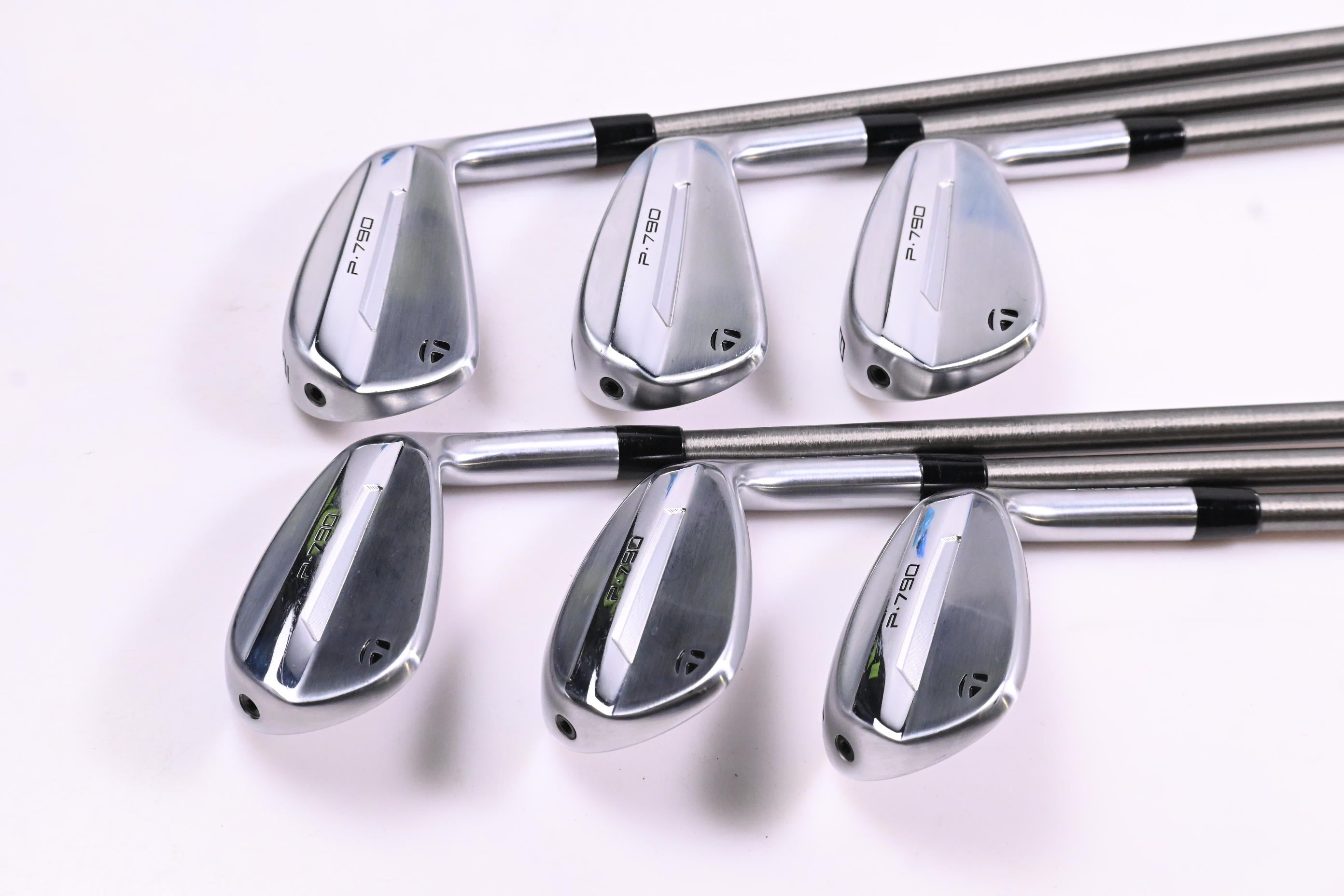 Taylormade P790 2025 Irons / 6-PW+GW / Stiff Flex SteelFiber i110 Shafts