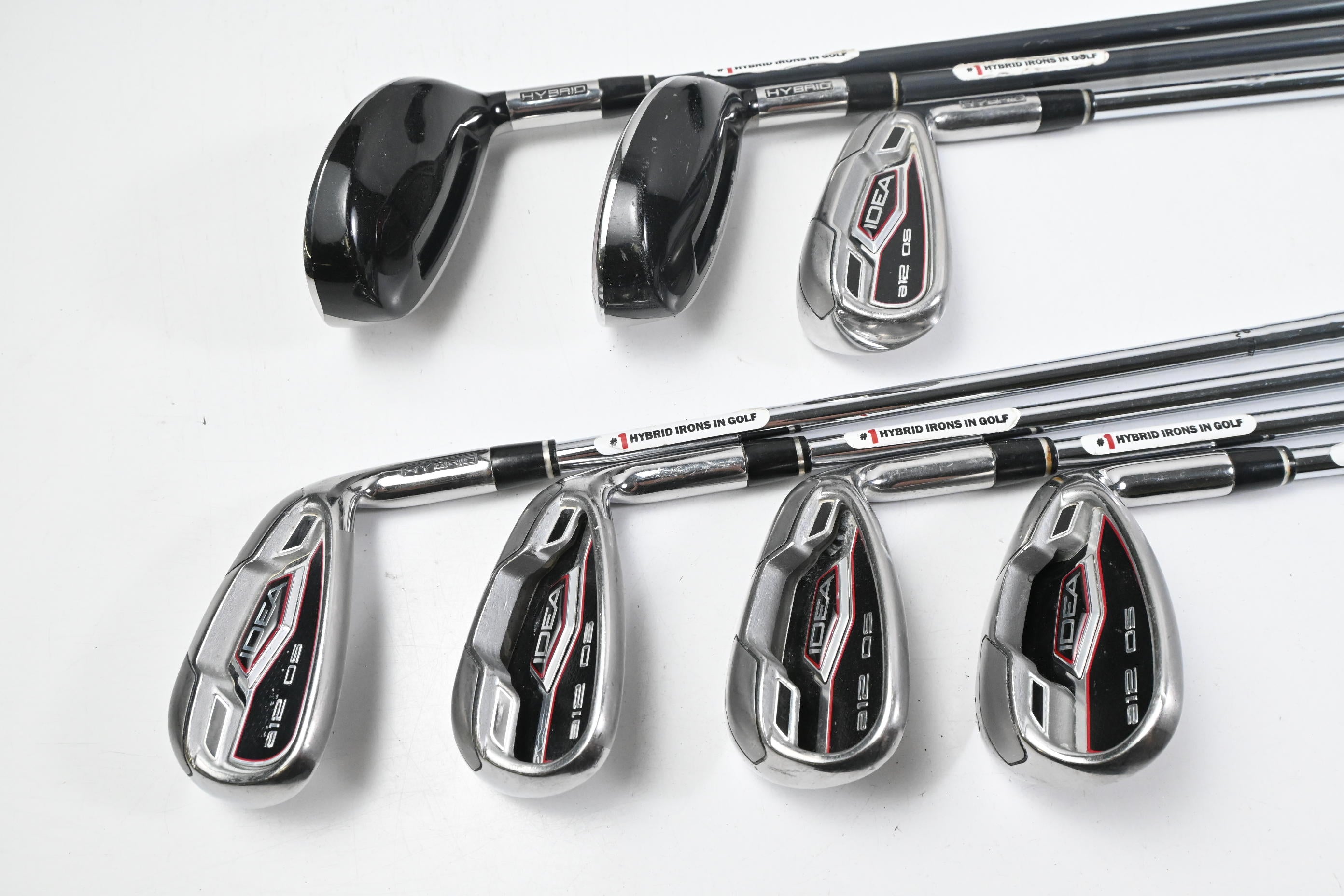 Adams Idea A12 OS Hybrid Combo Irons / 5-6H+7-PW+SW / Regular Flex Shafts