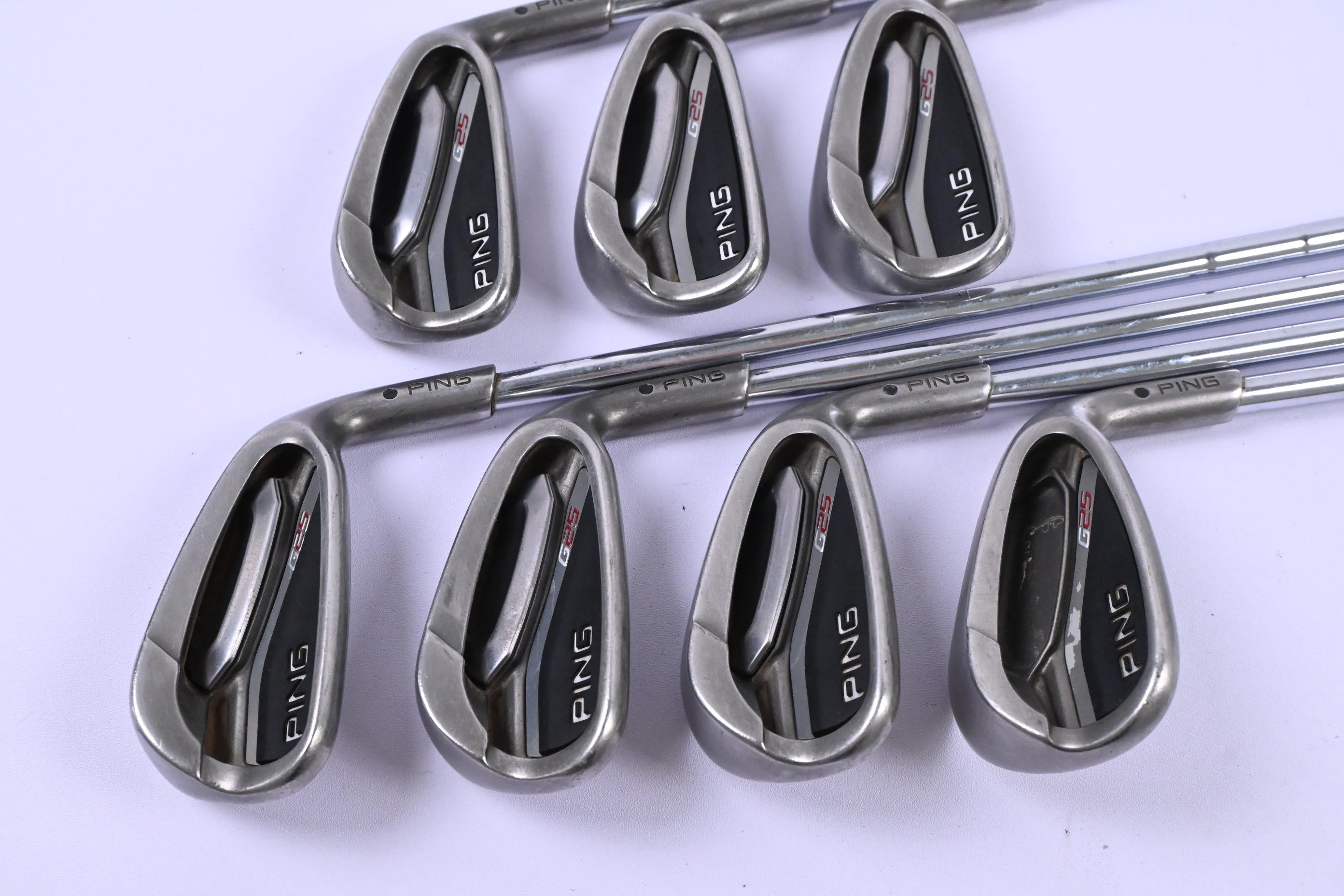 Ping G25 Irons / 5-PW+SW / Black Dot / Regular Flex Ping CFS Shafts