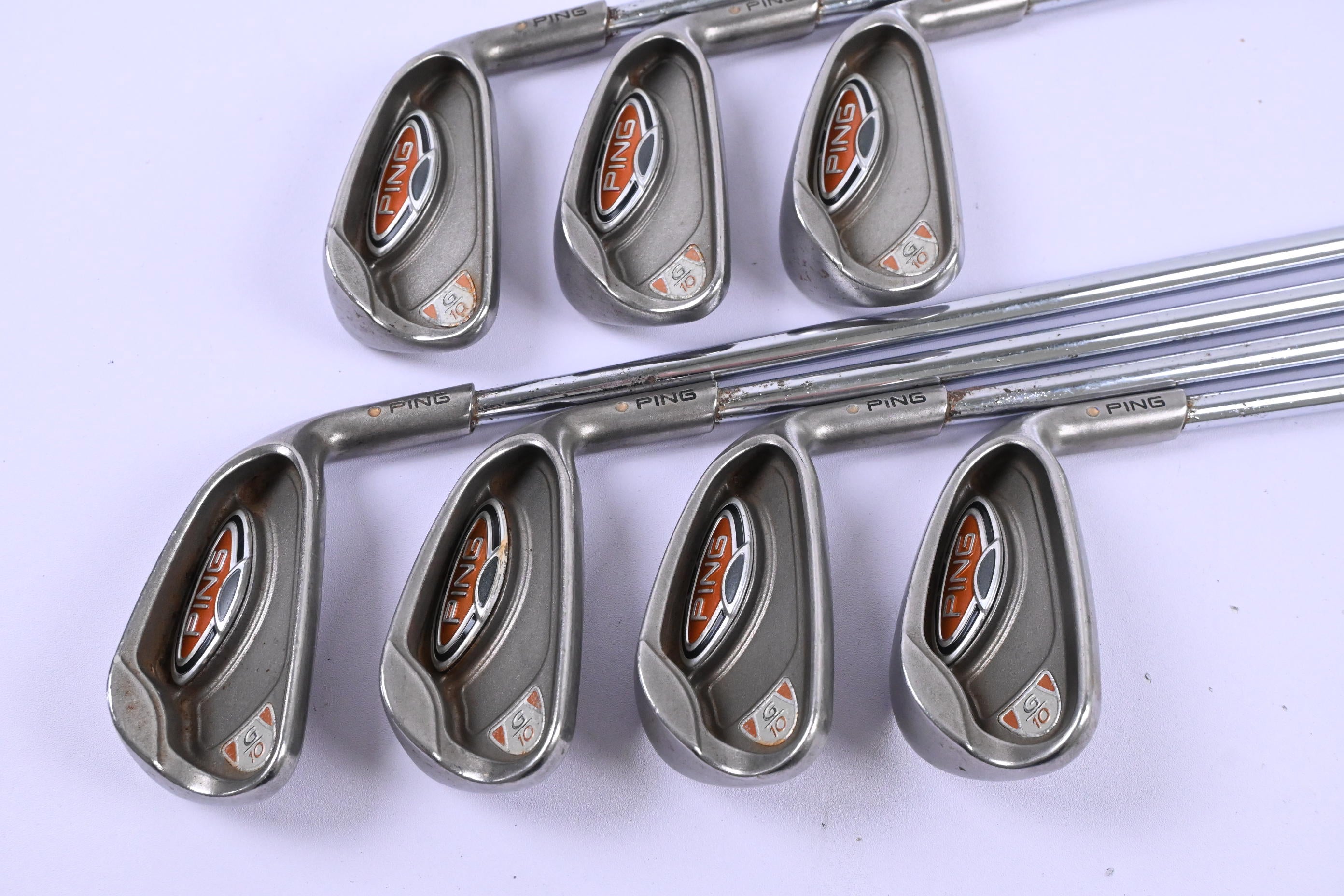 Ping G10 Irons / 4-PW / Blue Dot / Regular Flex Ping AWT Shafts
