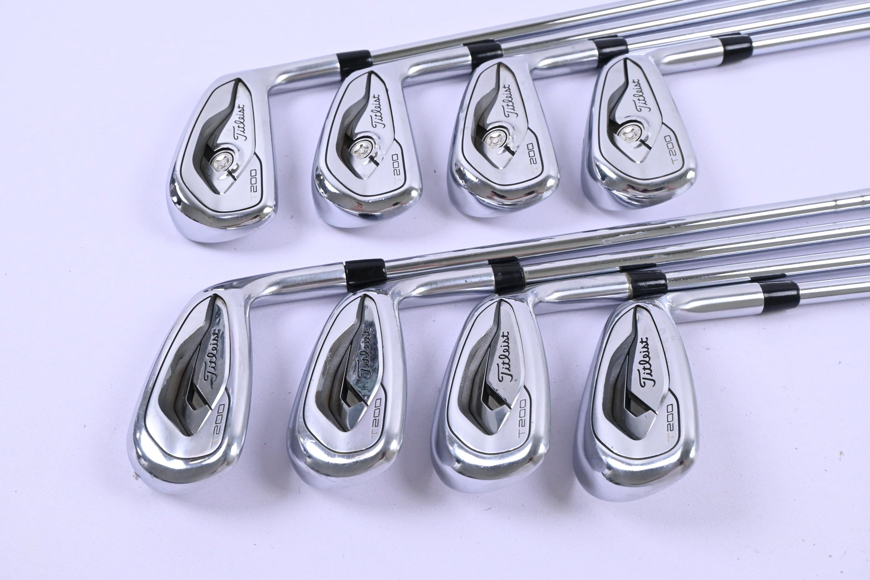 Titleist T200 2019 Irons / 4-PW+GW / Stiff Flex AMT Black S300 Shafts