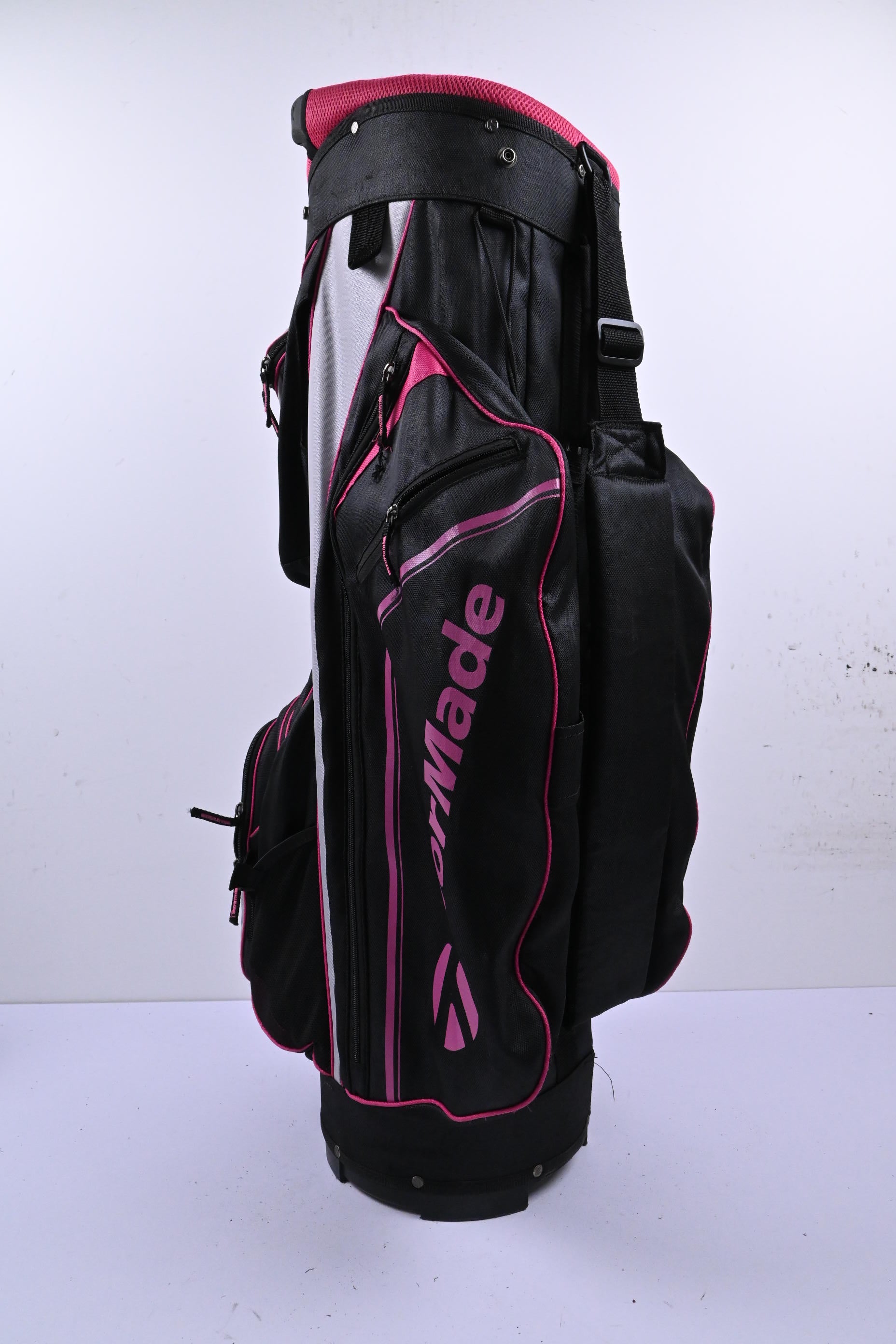 Taylormade Cart Bag / 14-Way Divider / Black, Pink & Grey