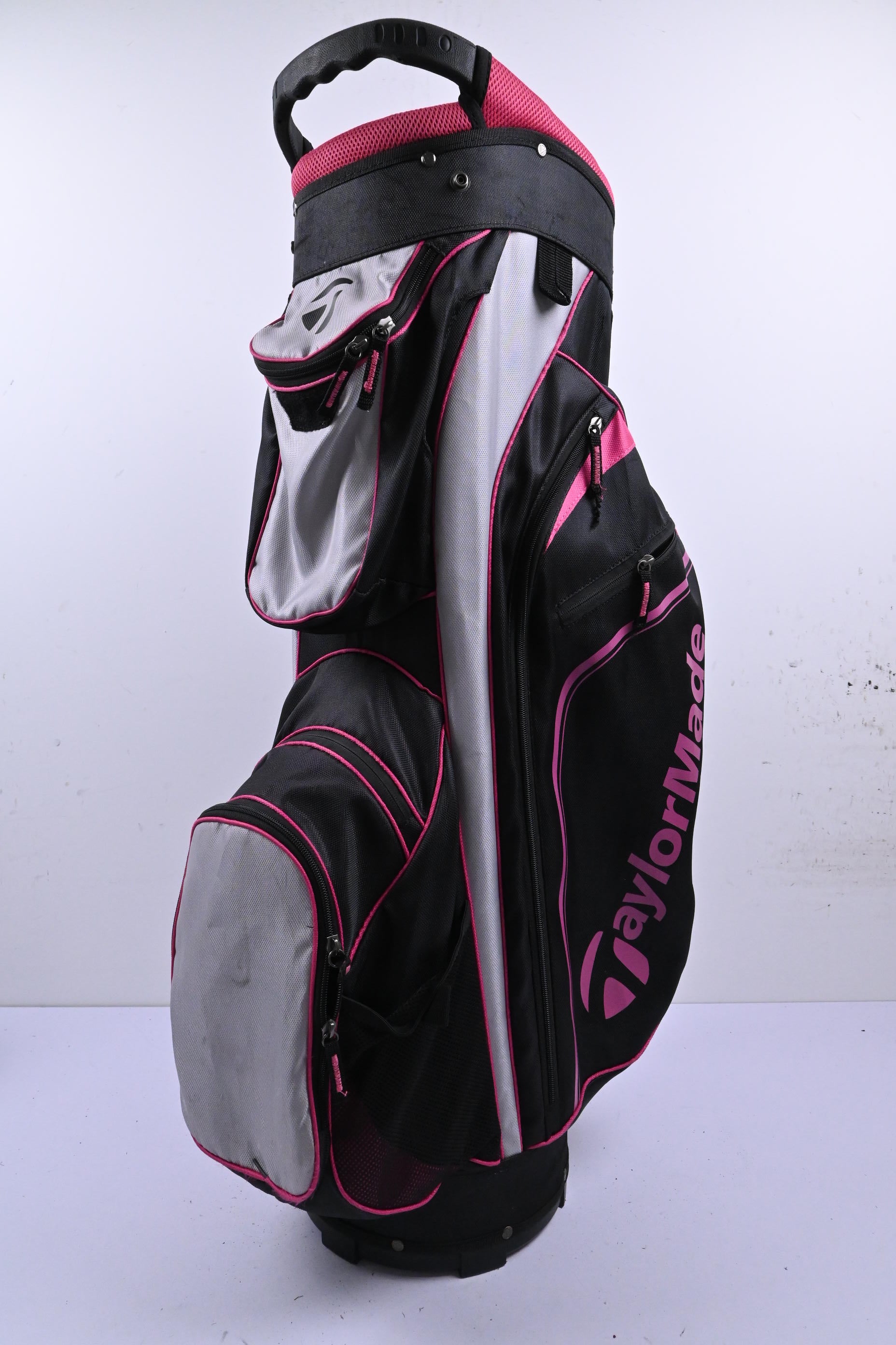Taylormade Cart Bag / 14-Way Divider / Black, Pink & Grey