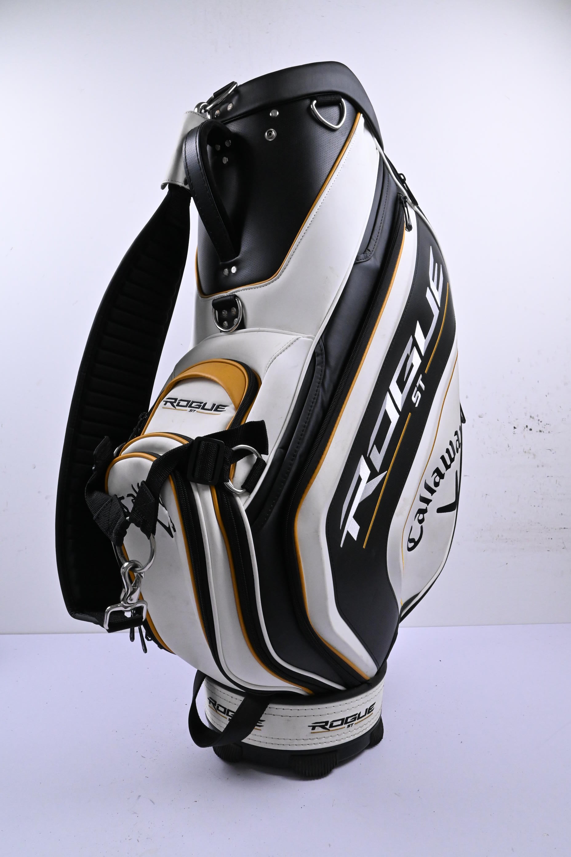 Callaway Rogue ST Tour Bag / 6-Way Divider / White, Black & Gold