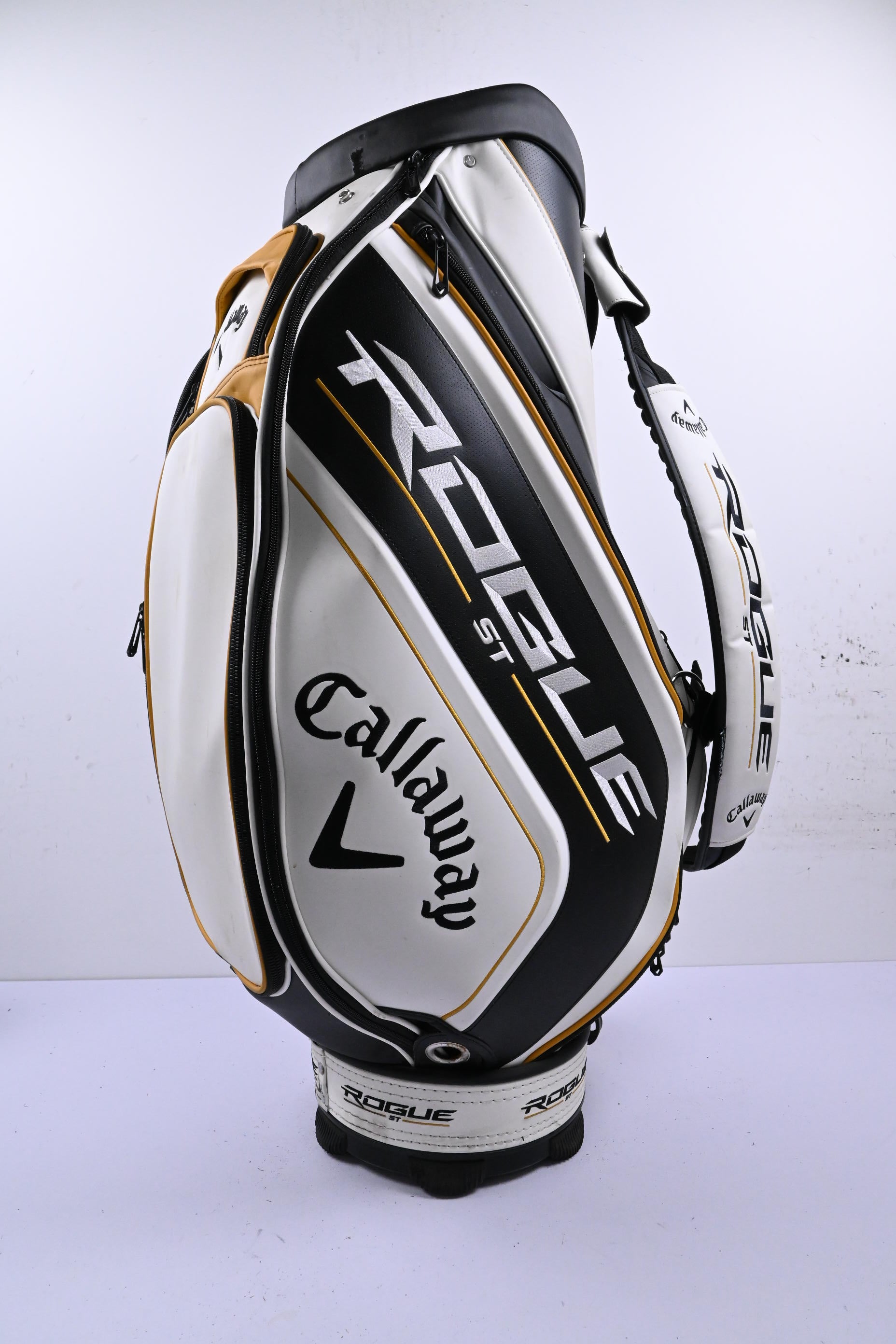 Callaway Rogue ST Tour Bag / 6-Way Divider / White, Black & Gold