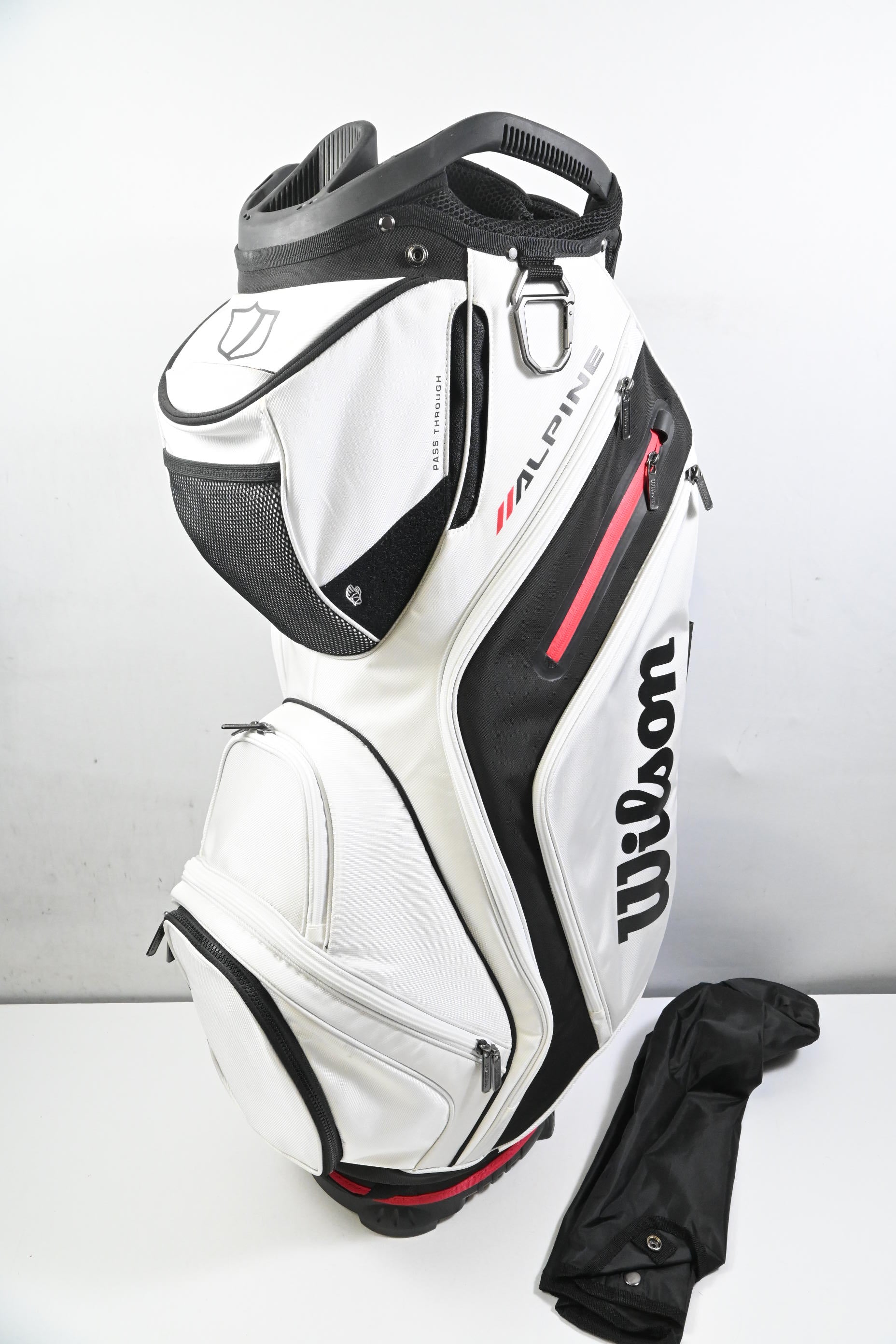 Wilson Alpine Cart Bag / 14-Way Divider / White, Black & Red