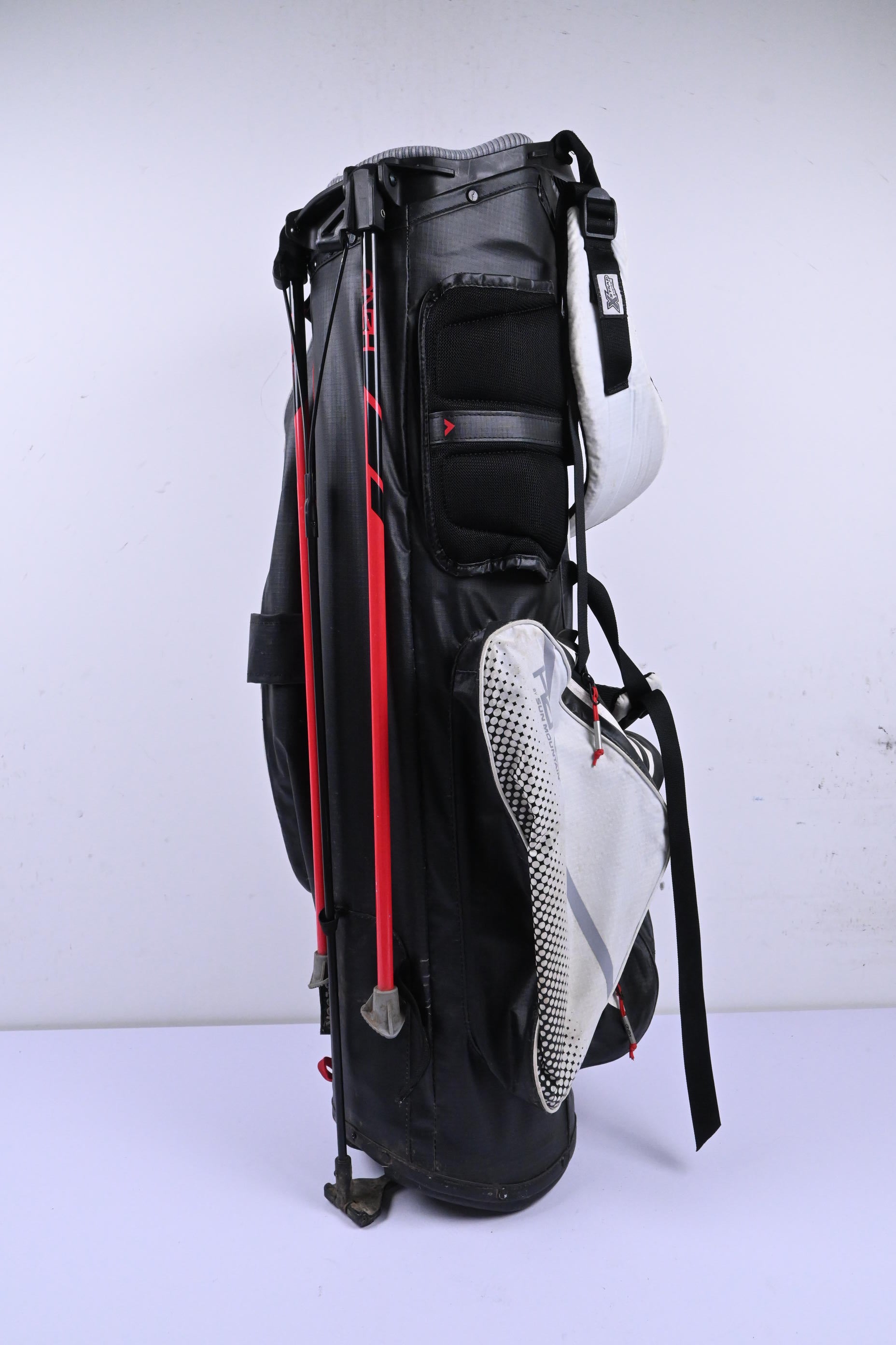 Sun Mountain H2NO Lite Speed Stand Bag / 4-Way Divider / Black, White & Red