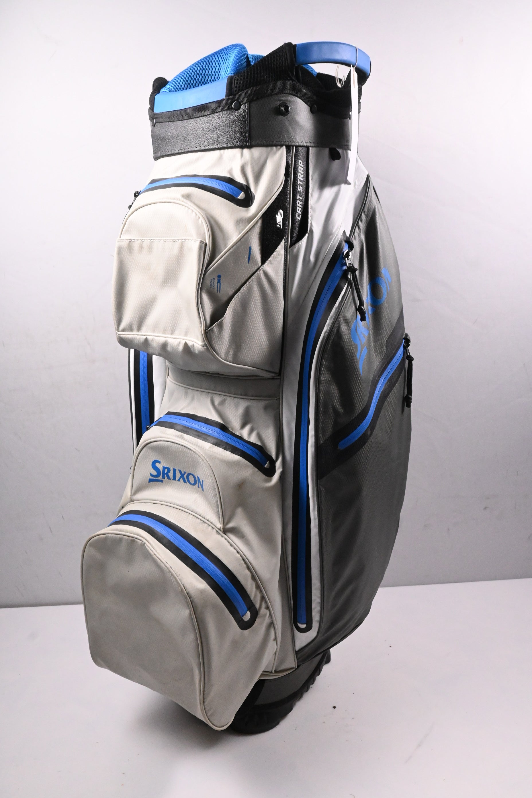 Srixon Waterproof Cart Golf Bag / 14-Way Divider / Blue, Grey & White