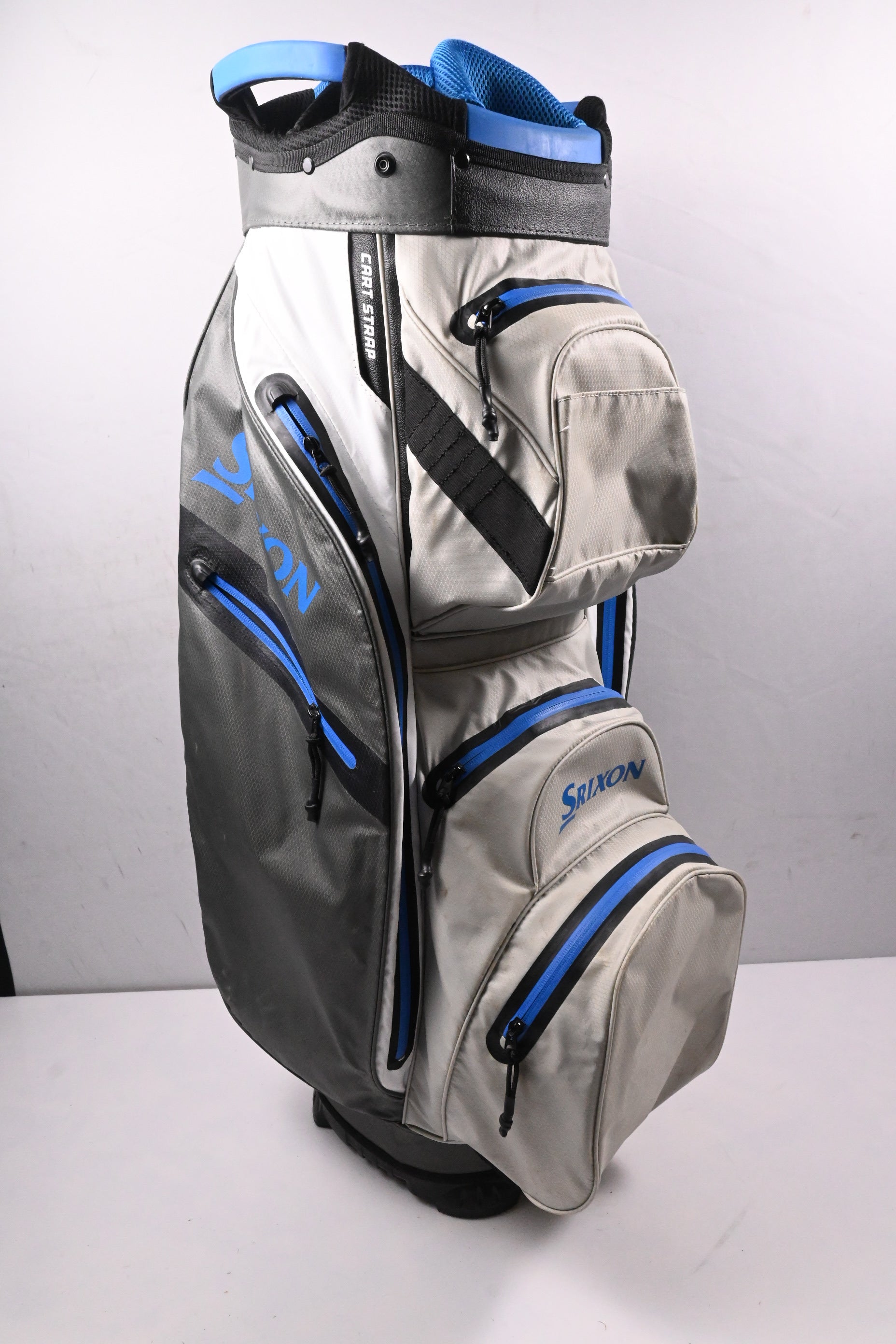 Srixon Waterproof Cart Golf Bag / 14-Way Divider / Blue, Grey & White