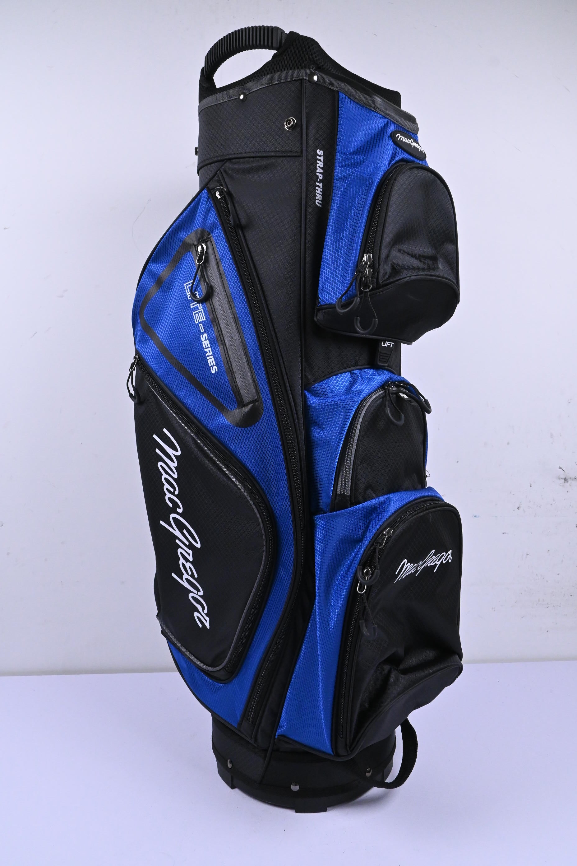 Macgregor Lite Series Cart Bag / 15-Way Divider / Black & Blue