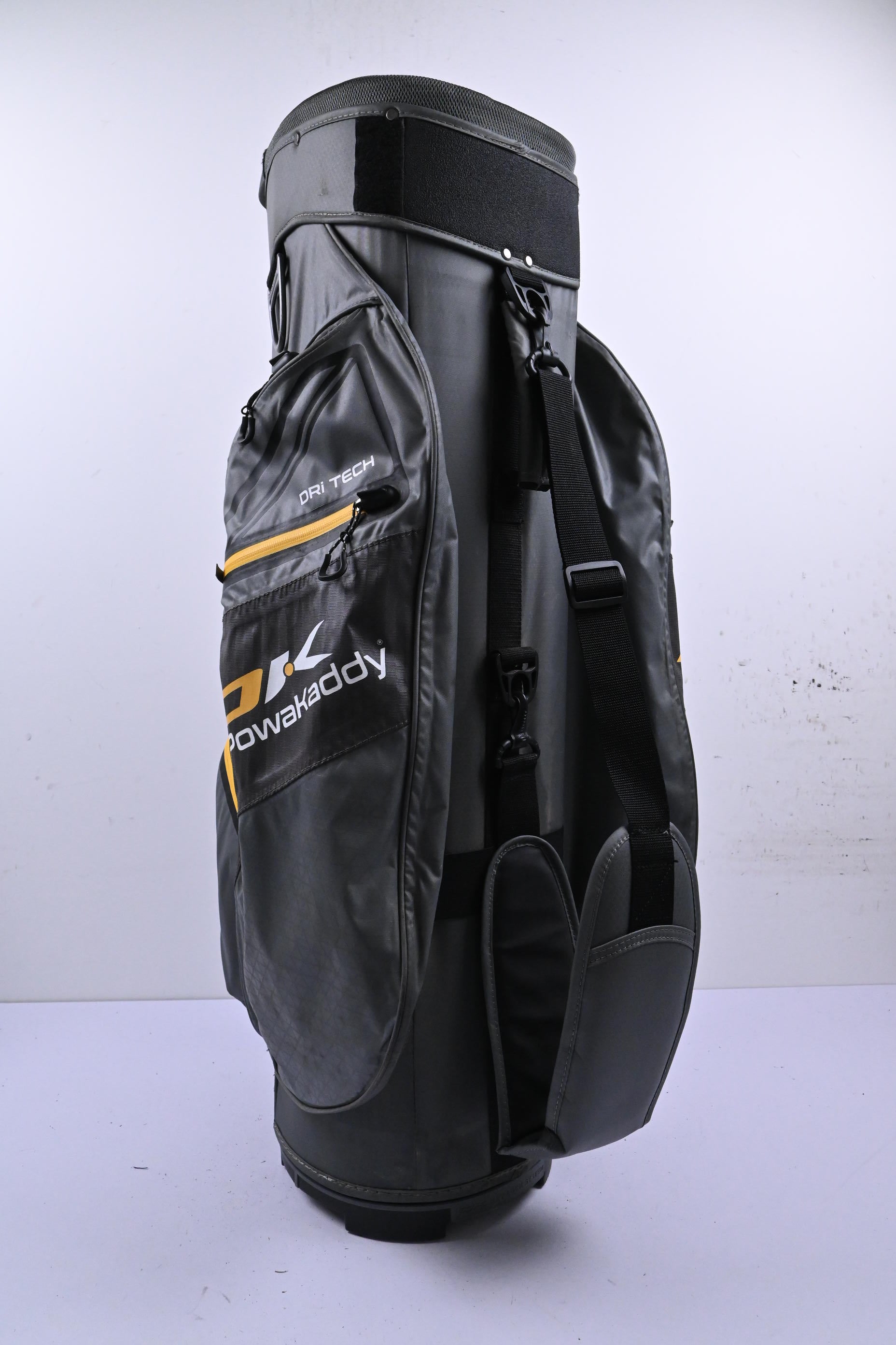 Powakaddy Dri Tech Cart Bag / 14-Way Divider / Grey & Yellow