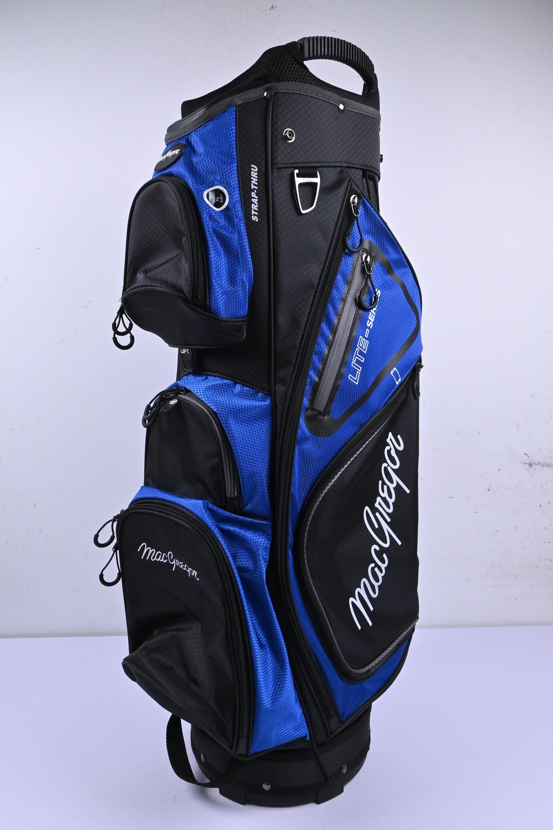 Macgregor Lite Series Cart Bag / 15-Way Divider / Black & Blue