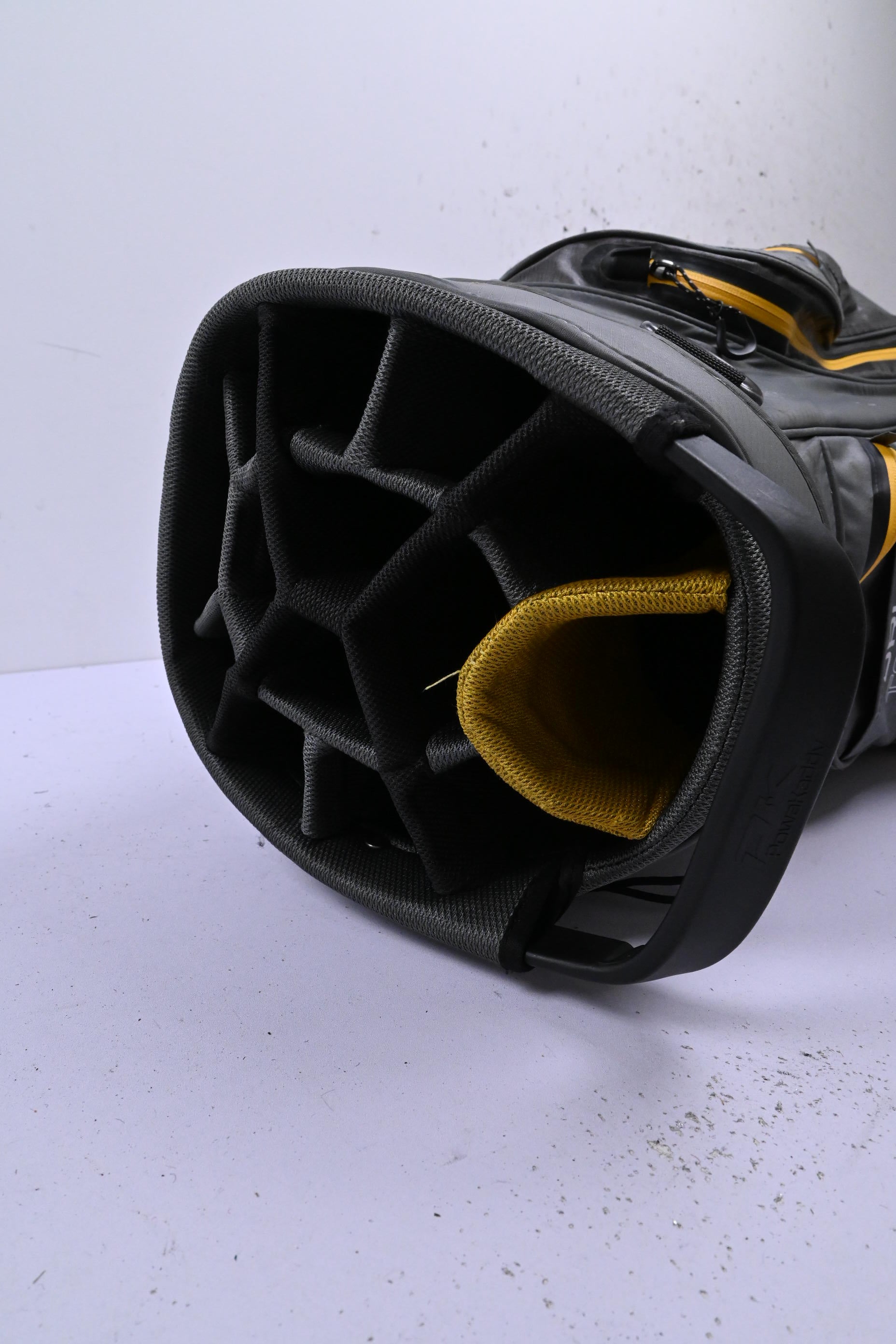 Powakaddy Dri Tech Cart Bag / 14-Way Divider / Grey & Yellow