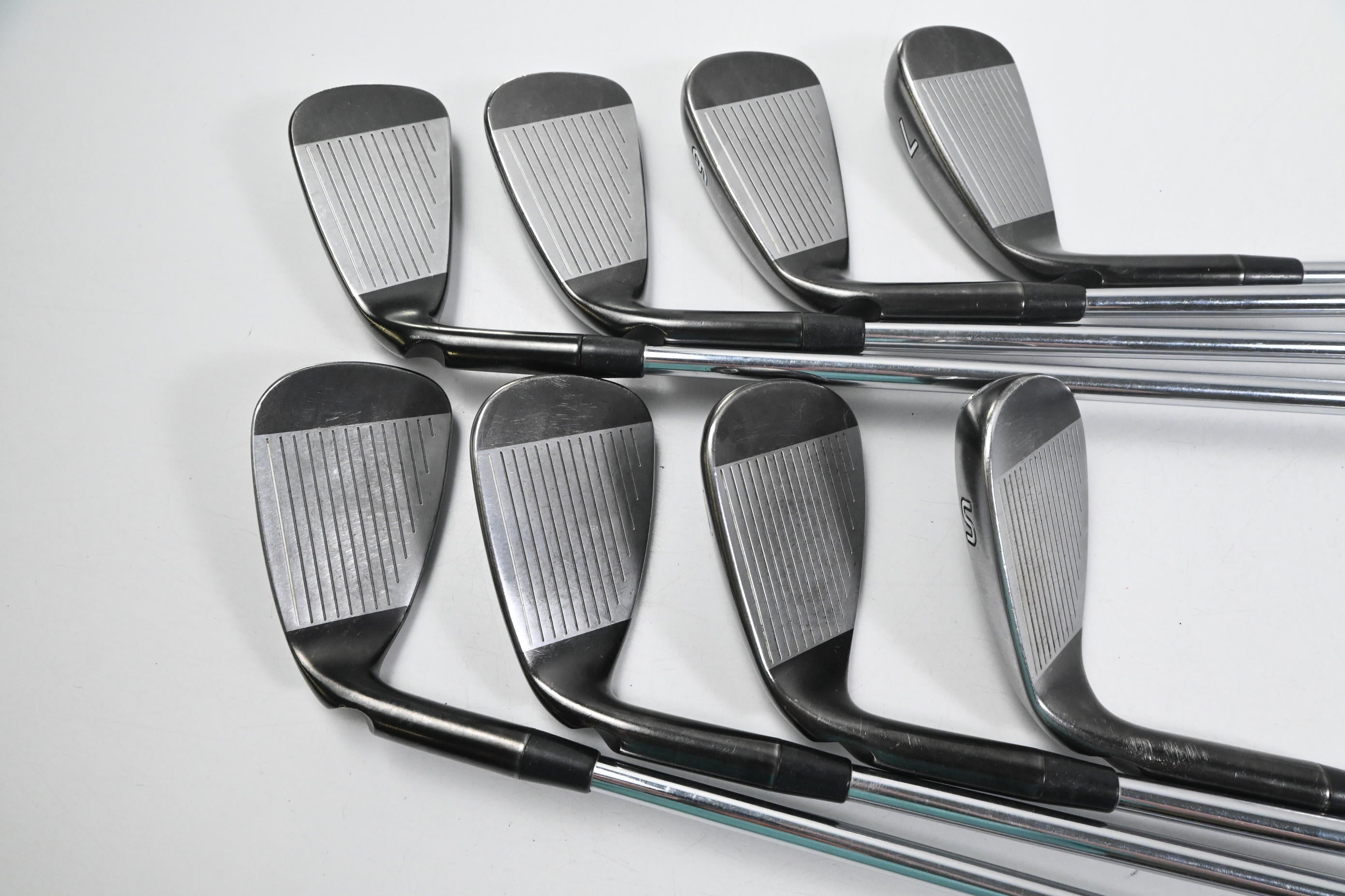 Ping G710 Irons / 4-PW+SW / Green Dot / Stiff Flex Ping AWT 2.0 Shafts