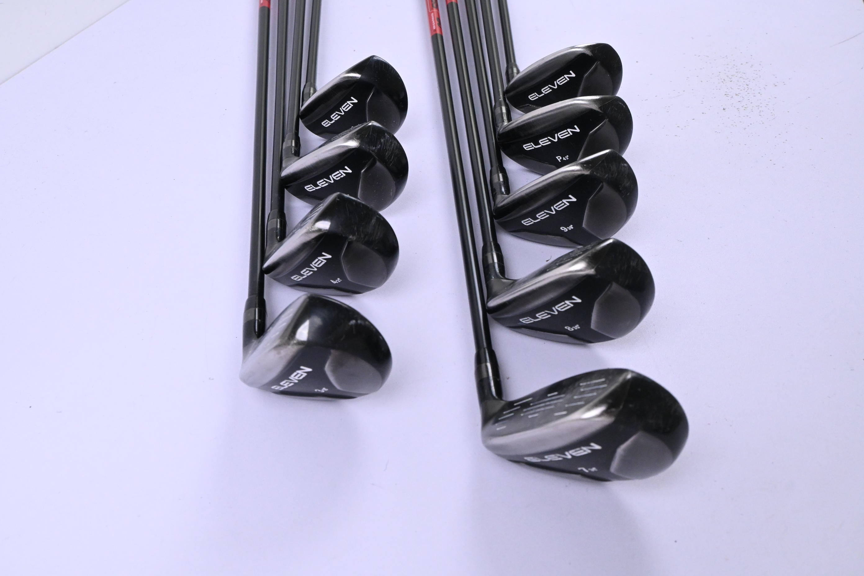 Left Hand Eleven Irons / 3-PW+SW / Stiff Flex KBS TGI 80 Shafts