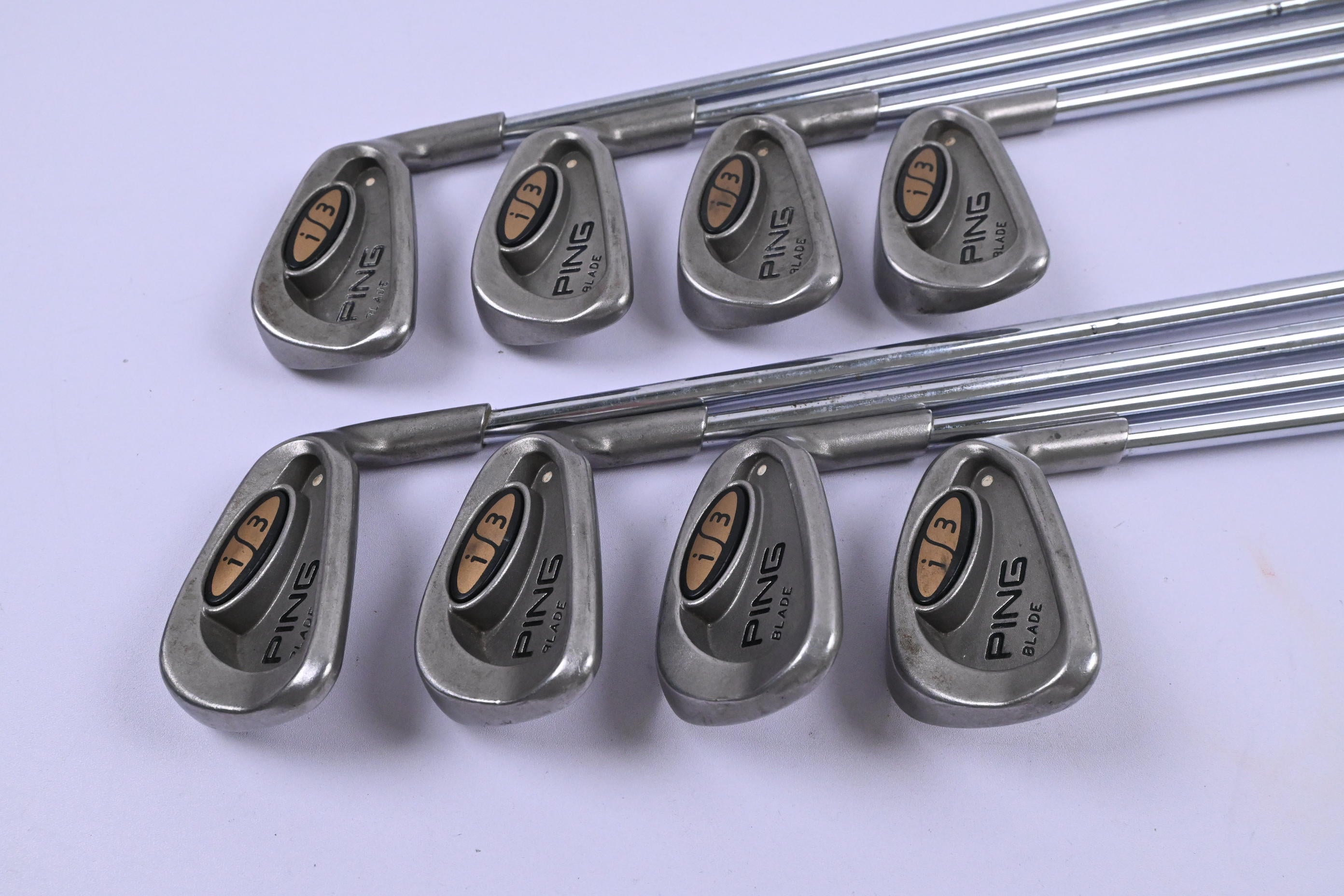 Ping i3 Irons / 4-PW+GW / White Dot / Stiff Flex Ping Cushin JZ Shafts