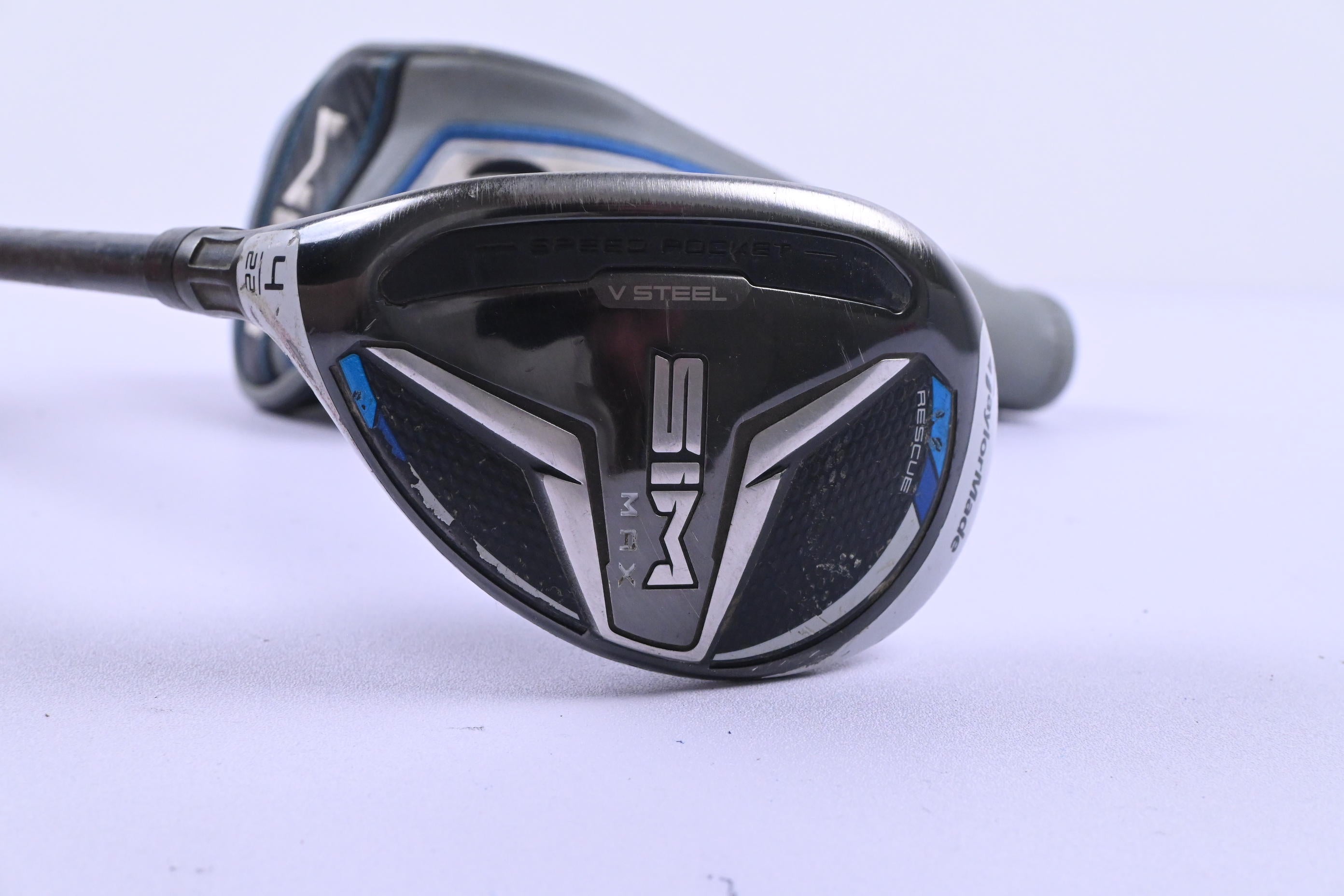 Left Hand Taylormade SIM Max #4 Hybrid / 22 Degree / Stiff Flex Speeder 869 Evolution