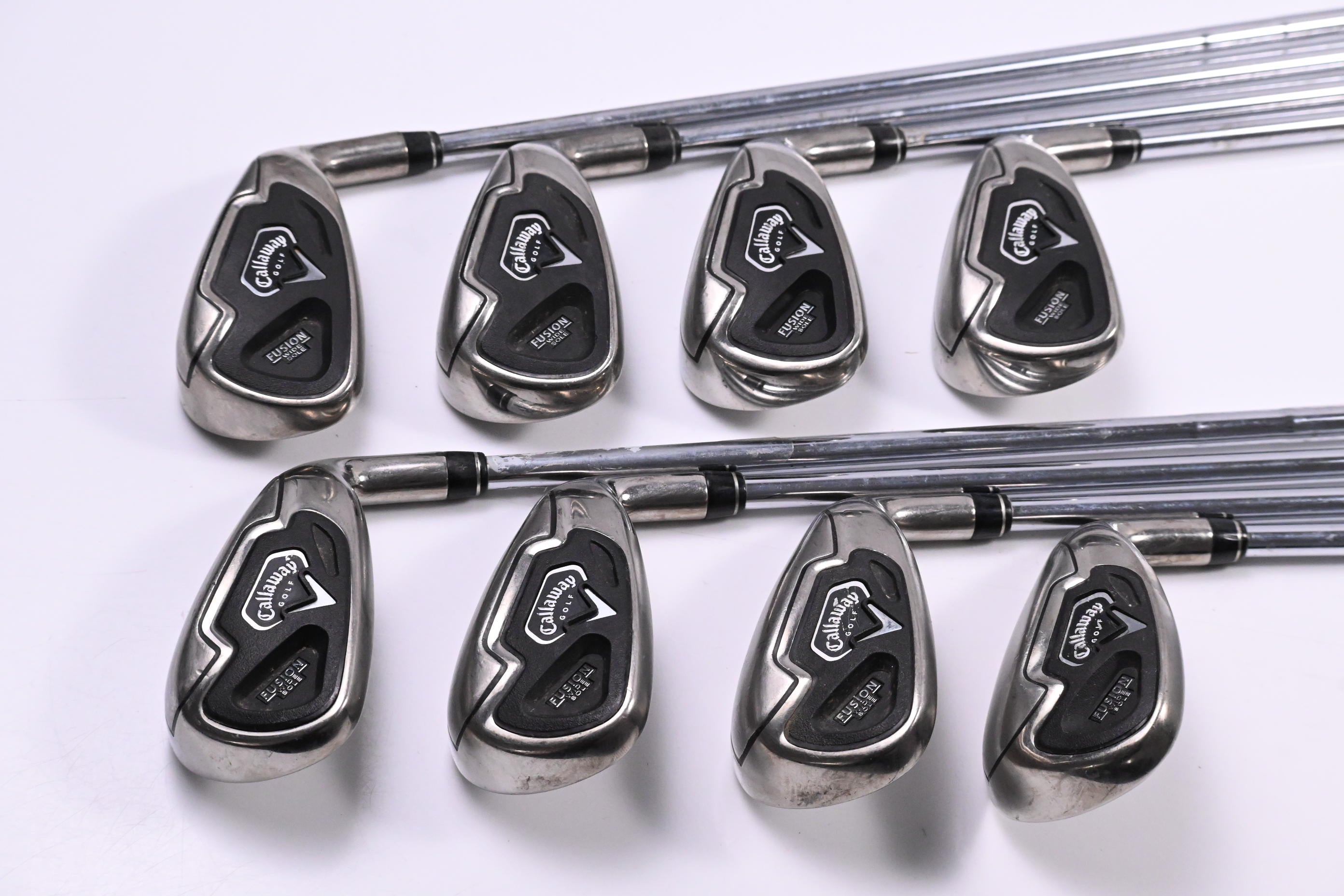 Callaway Fusion Wide Sole Irons / 4-PW+SW / Uni Flex Callaway Nippon 990 Shafts