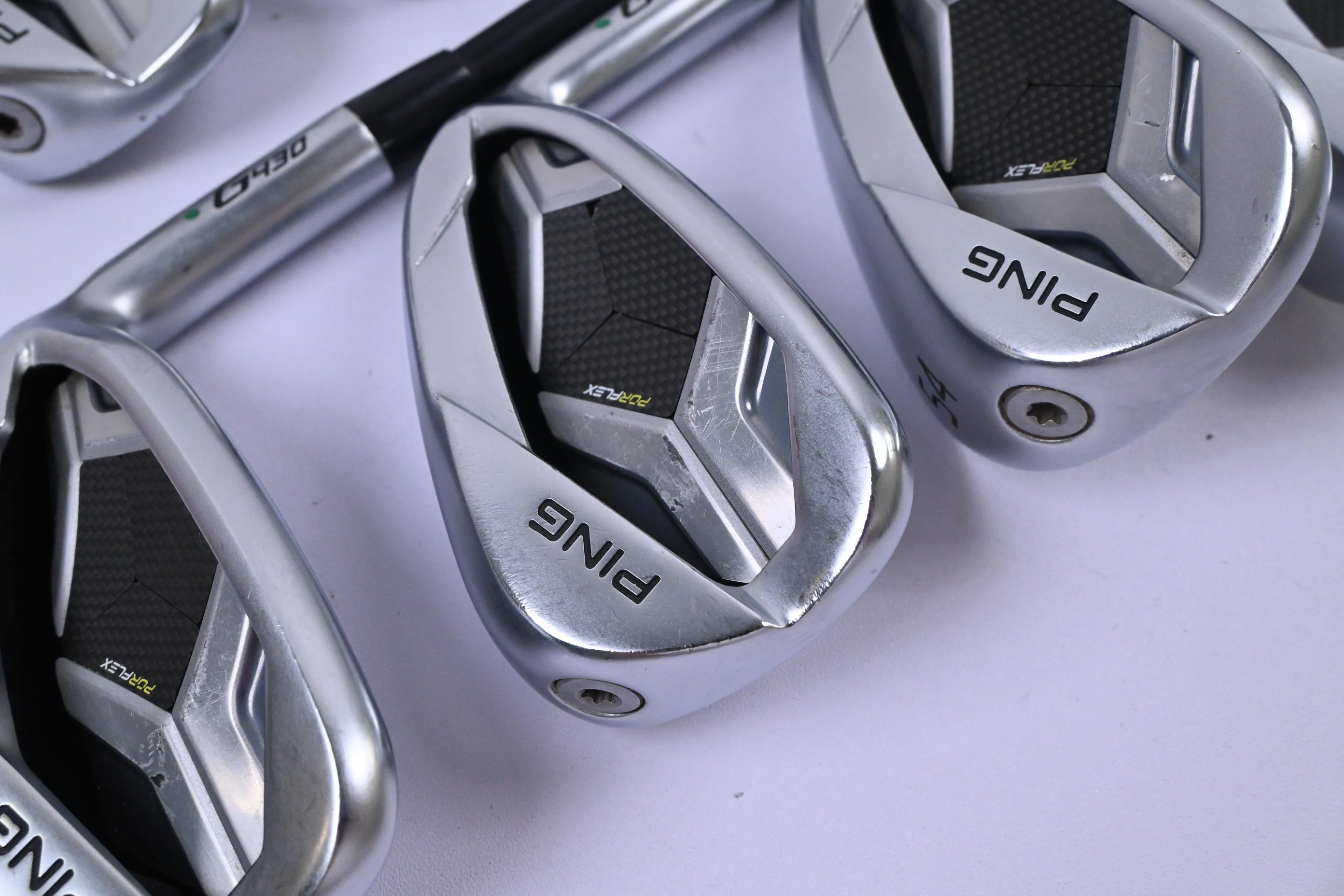 Ping G430 Irons / 5-PW+SW / Green Dot / Regular Flex Ping Alta CB AWT Shafts