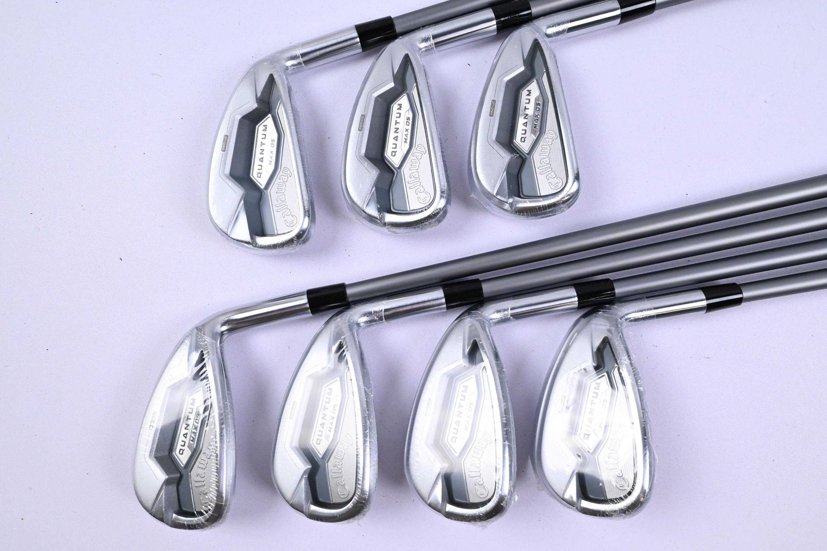Callaway Quantum Max OS Irons / 5-PW+GW / Regular Flex Denali Silver 60 Shafts